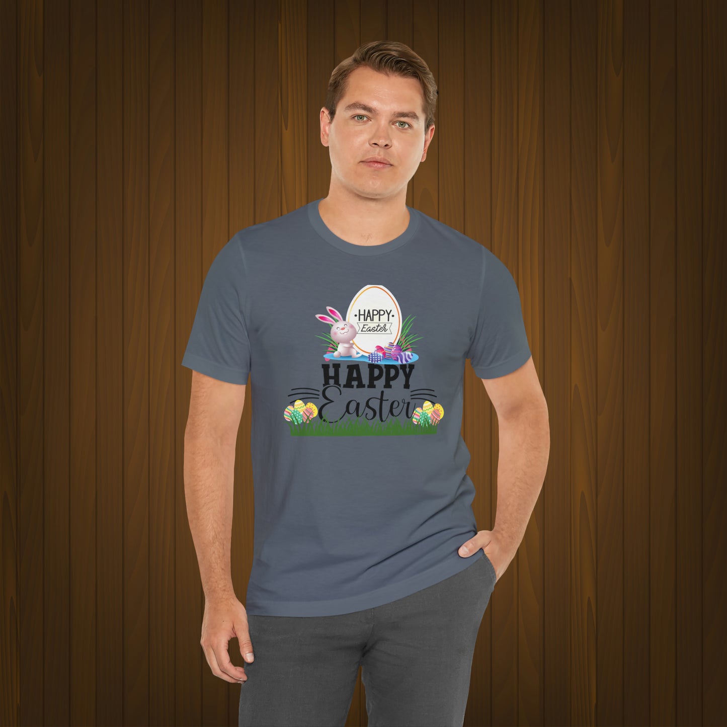 Happy Easter Unisex Jersey Short Sleeve Tee