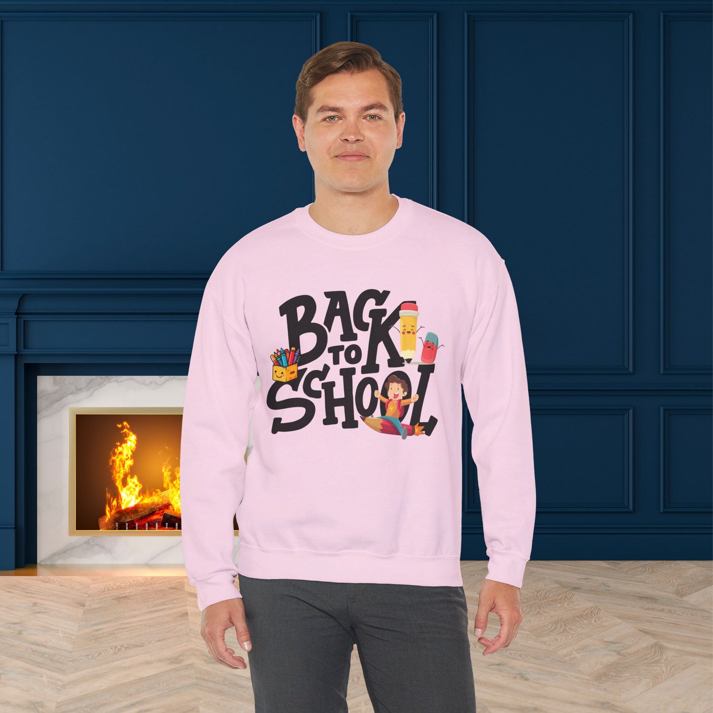 Back To school unisex heavy blend crewneck sweatshirt, We Love Teachers Sweatshirt,Teacher Back To school Sweatshirt. First Day Vibes Sweatshirt.