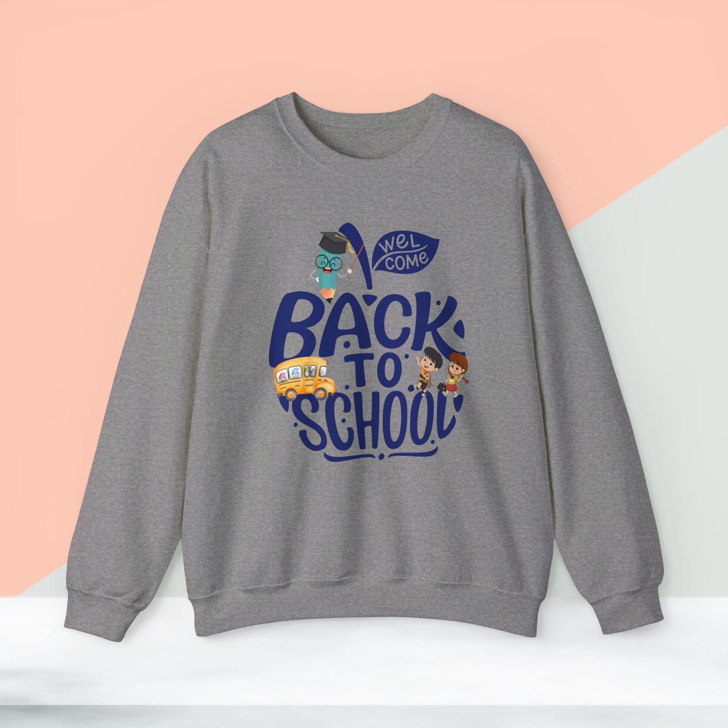 Back To school unisex heavy blend crewneck sweatshirt, We Love Teachers Sweatshirt,Teacher Back To school Sweatshirt. First Day Vibes Sweatshirt.