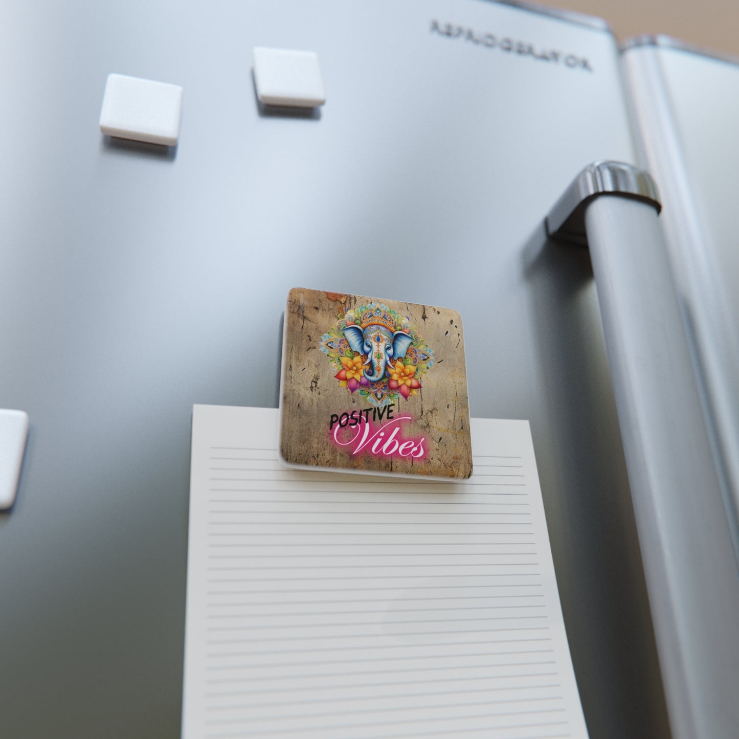 Positive Vibes Yoga Porcelain Magnet, Square, Cute Porcelain Magnet, Mindful Gift, Yoga lovers Porcelain Magnet, Yoga Instructor Gift, Gift For Yoga lovers, Gift For Yogi.