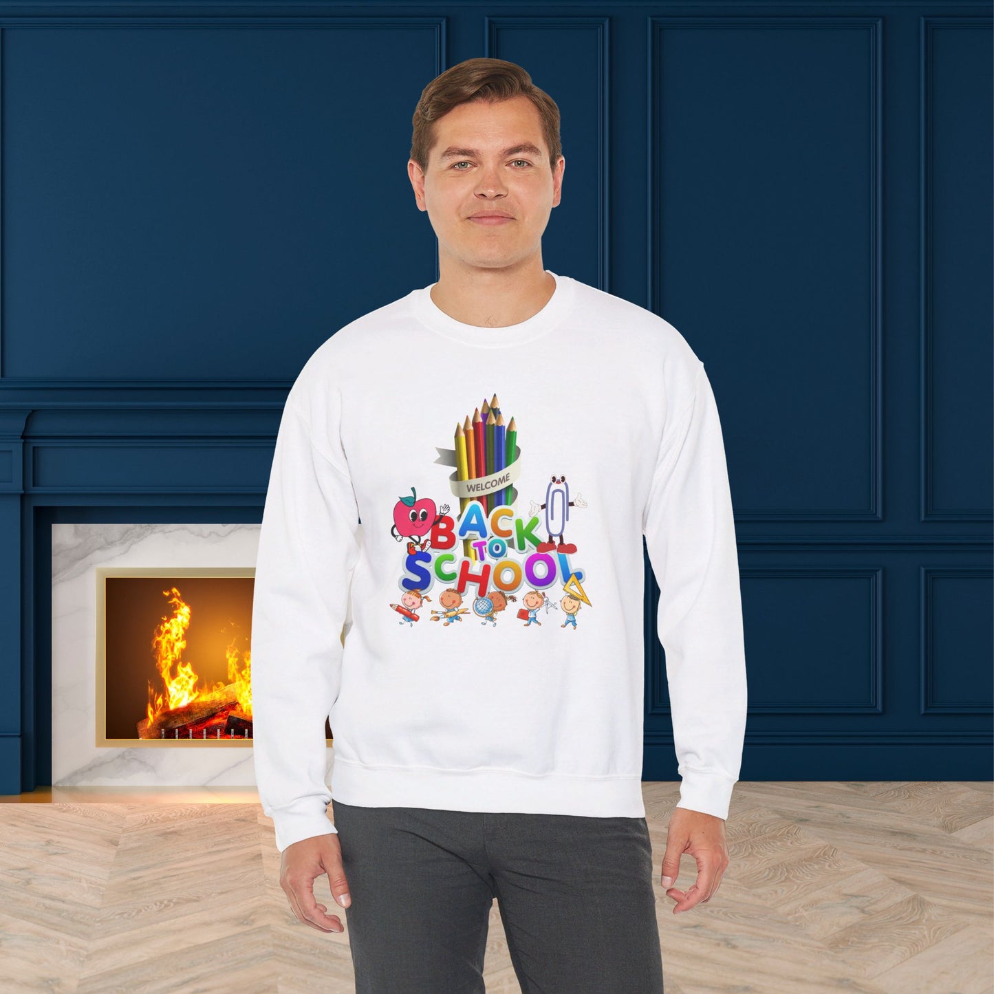 Back To school unisex heavy blend crewneck sweatshirt, We Love Teachers Sweatshirt,Teacher Back To school Sweatshirt. First Day Vibes Sweatshirt.
