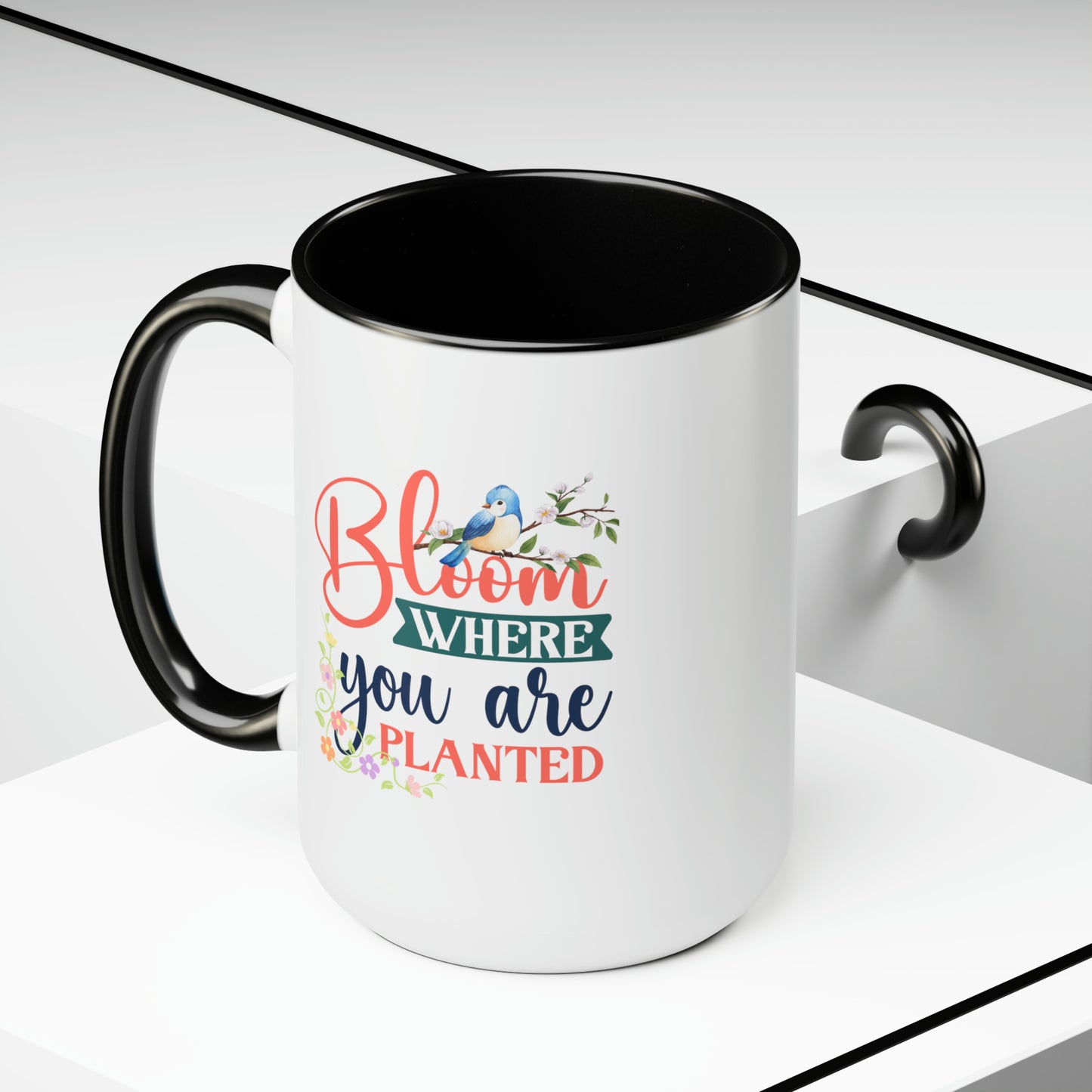 Spring time two-Tone Coffee Mugs, 15oz