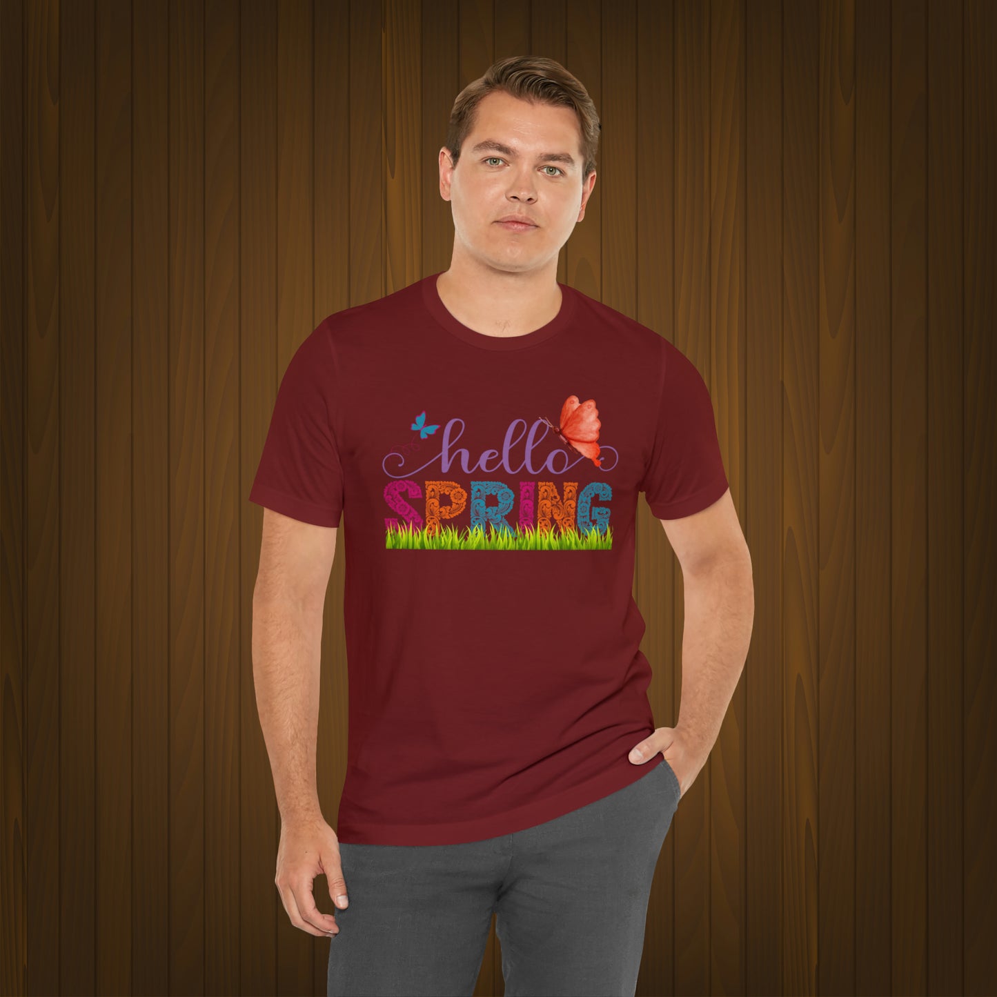 Hello Spring Unisex T-shirt, Spring Vibes Trendy Shirt.