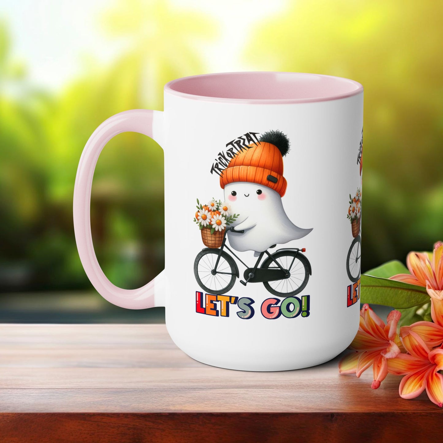 Happy Halloween Coffee Mug, Let's Go Halloween Coffee Mug, Trick or Treat Halloween Coffee Mug, Cute Ghost Coffee Mug, Spooky Season Halloween Coffee Mug.