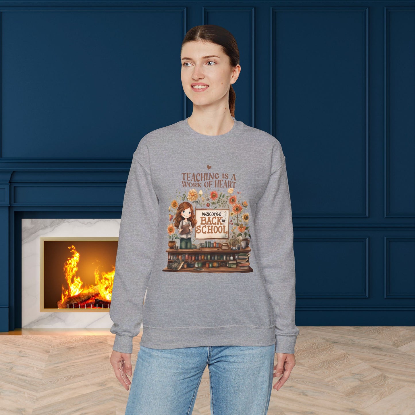 We Love Teachers Sweatshirt, Back To school unisex heavy blend crewneck sweatshirt, Teacher Back To school Sweatshirt. First Day Vibes Sweatshirt.