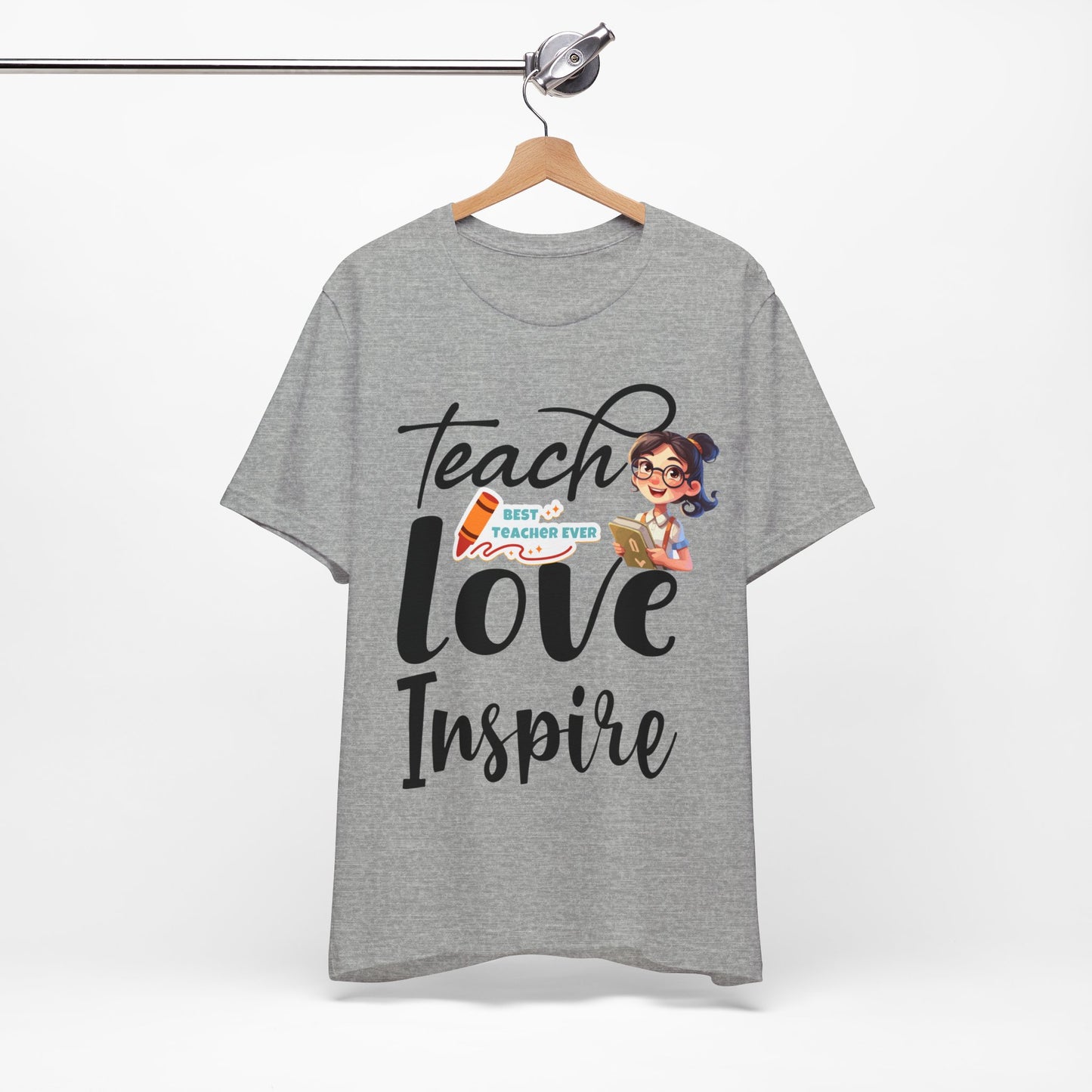 Teach Love Inspire T-shirt, Hello Teacher T-Shirt, Back To School T-Shirt, Teach Love Inspire Teacher Shirt, Teacher Back To school unisex jersey short sleeve.First Day Vibes T-Shirt.