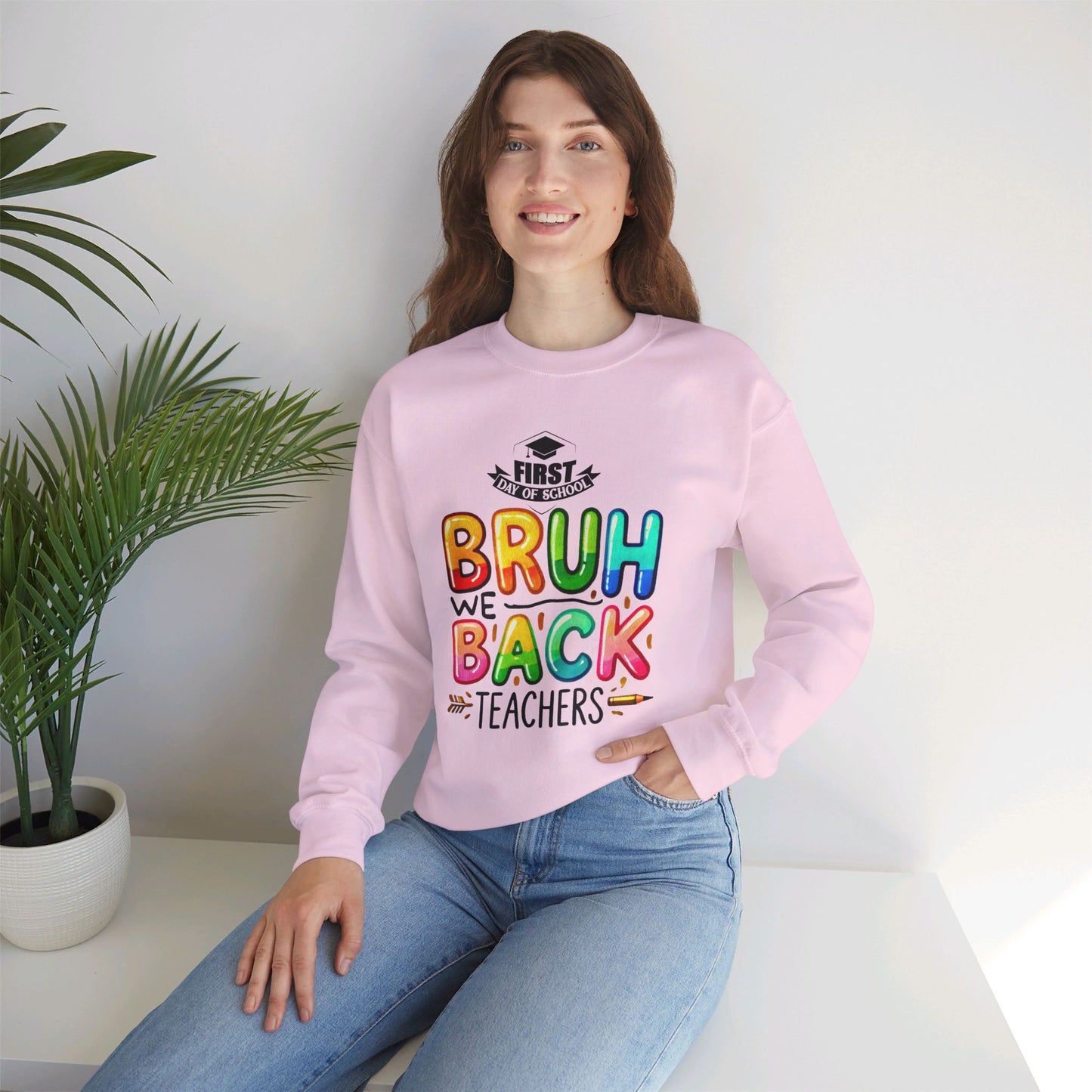 We Love Teachers Sweatshirt, Back To school unisex heavy blend crewneck sweatshirt, Teacher Back To school Sweatshirt. First Day Vibes Sweatshirt.