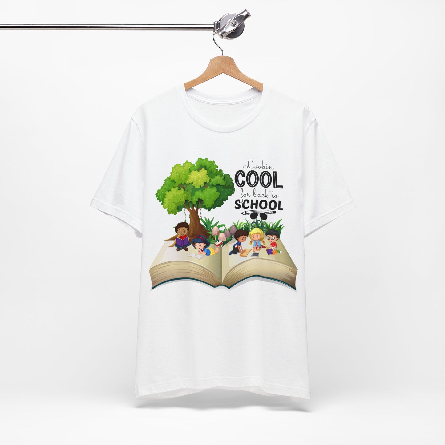 Looking Cool For BackTo School T-Shirt, Hello Teacher T-Shirt, Back To School T-Shirt, Teach Love Inspire Teacher Shirt, Teacher Back To school unisex jersey short sleeve.First Day Vibes T-Shirt.
