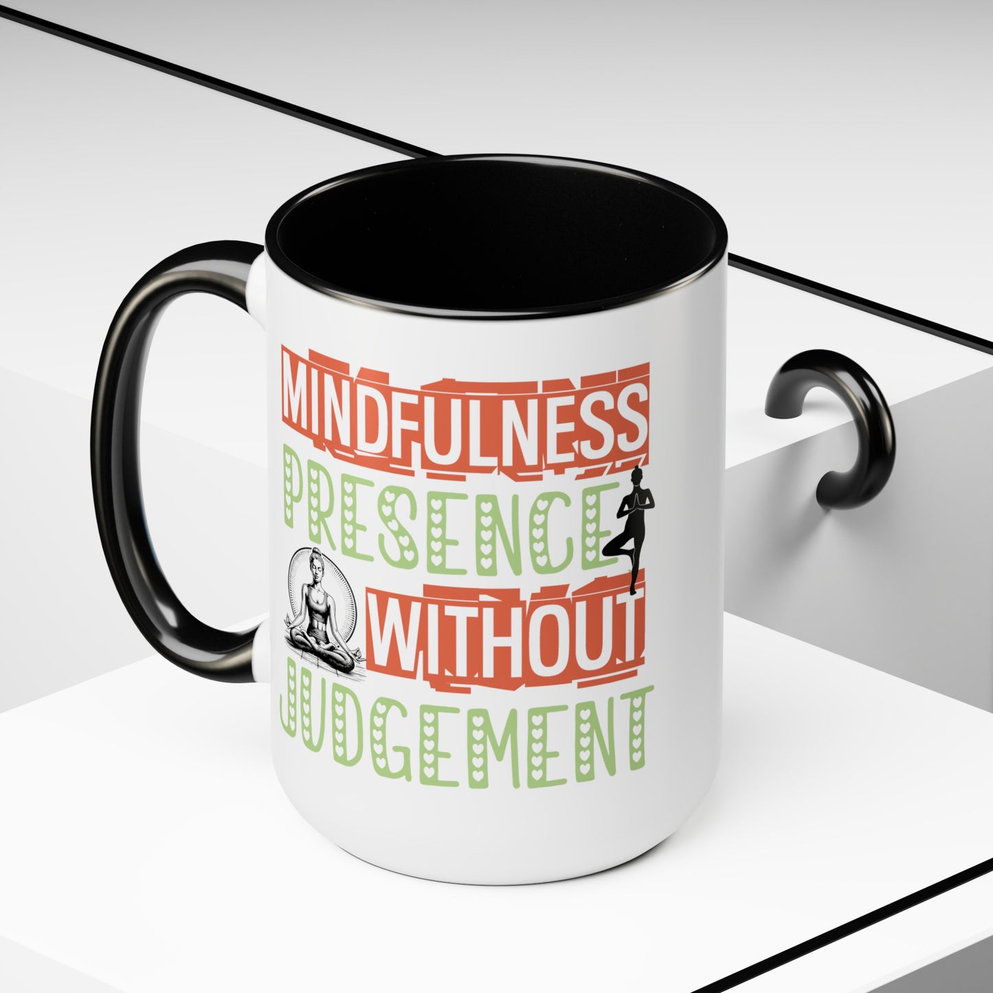 Mindfulness Presence Without Judgement Yoga Coffee Mug, Cute Yoga Coffee Mug, Yoga lovers Coffee Mug, Yoga Instructor Gift, Gift For Yoga lover, Gift For Yogi.