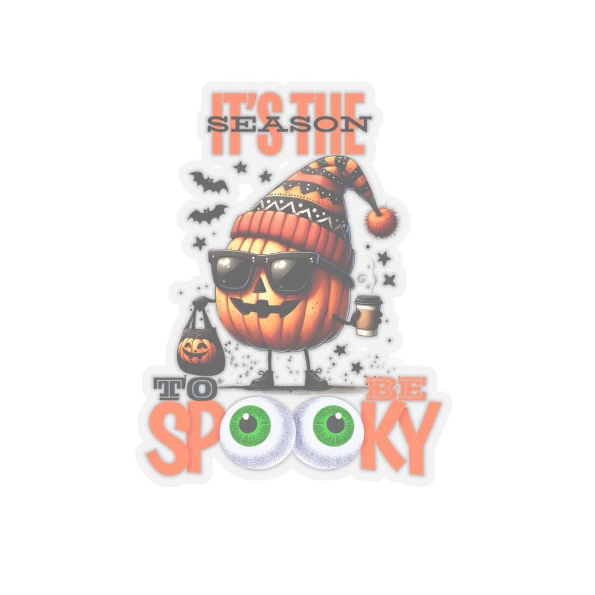 It's The Season To be Spooky Kiss-Cut Stickers, Spooky Vibes Happy Halloween Kiss-Cut Stickers, Happy Halloween Kiss-Cut Stickers, Spooky Season Kiss-Cut Stickers, Trick Or Treat Halloween Kiss-Cut Stickers.
