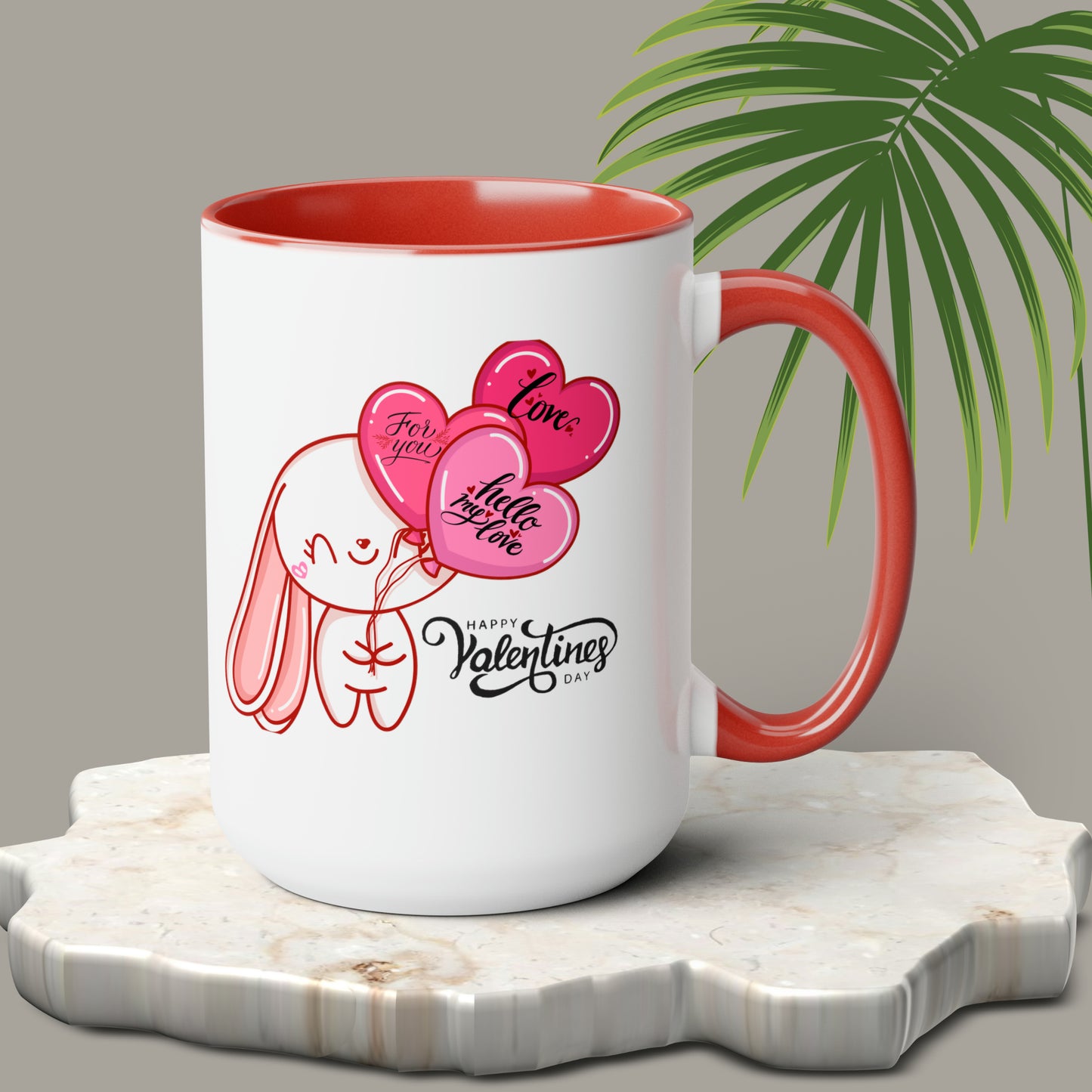Happy valentines day Two-Tone Coffee Mugs, 15oz