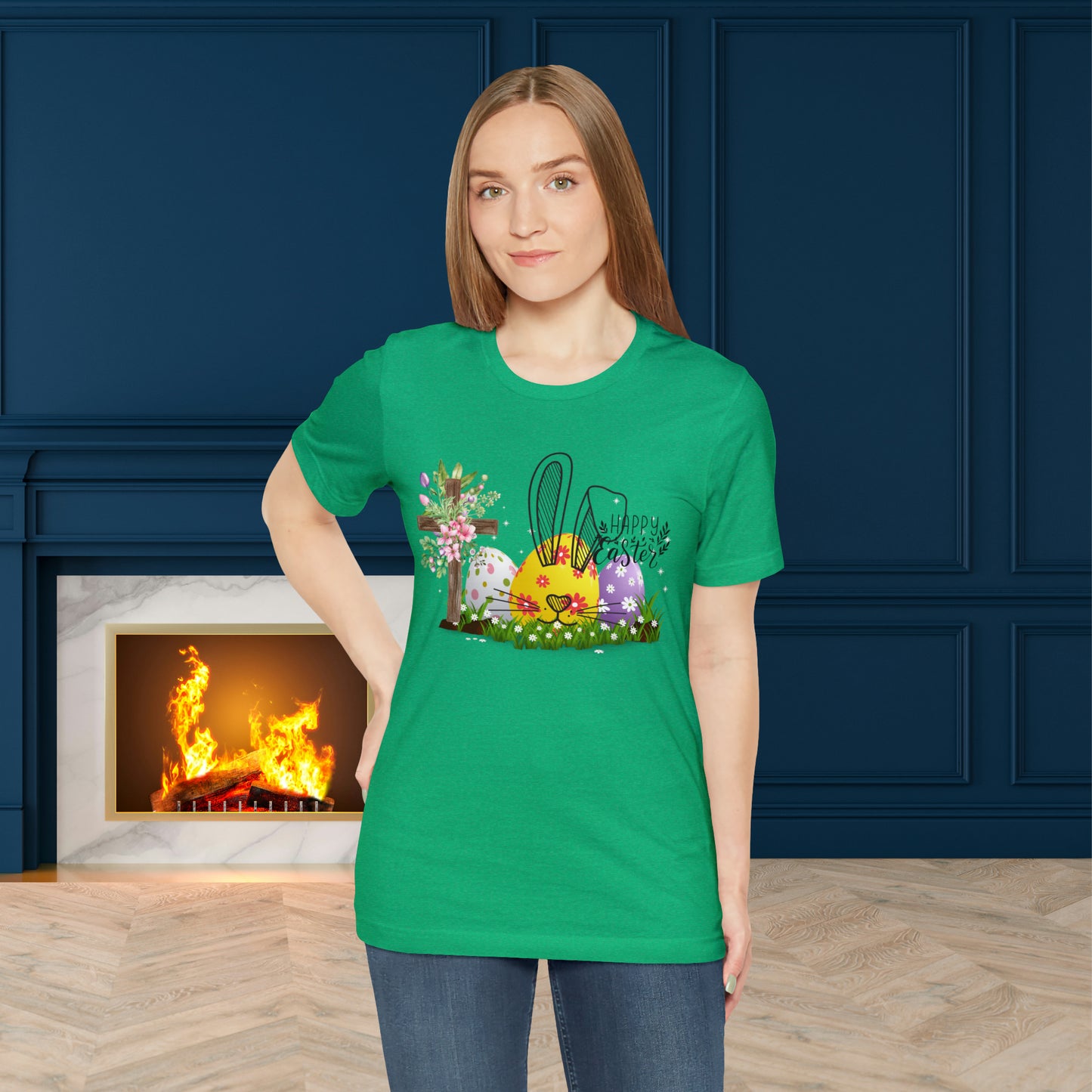Happy Easter Unisex Jersey Short Sleeve Tee