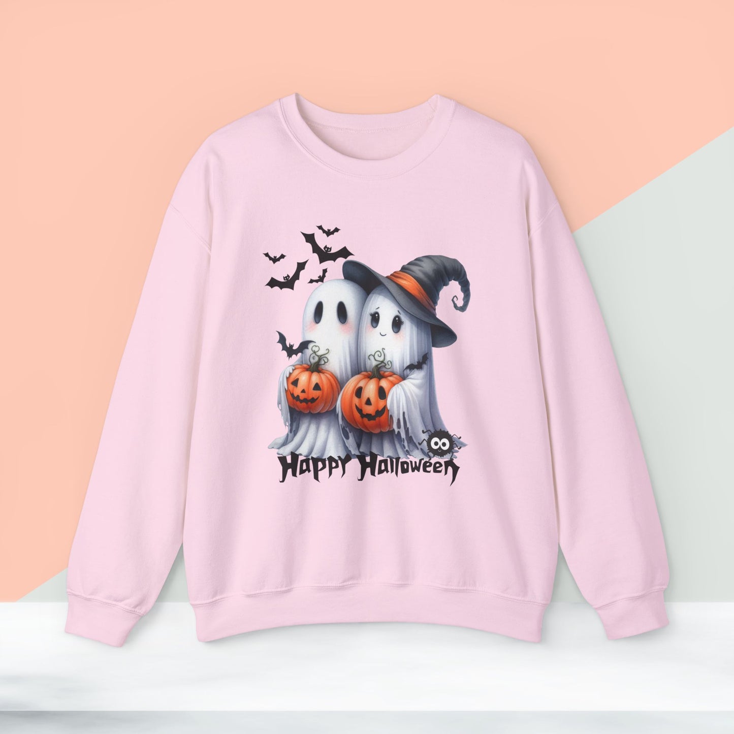 Happy Halloween Sweatshirt, Happy Halloween Sweatshirt - Unisex Heavy Blend Crewneck, Halloween Sweatshirt, Cute Spooky Ghost sweatshirt.