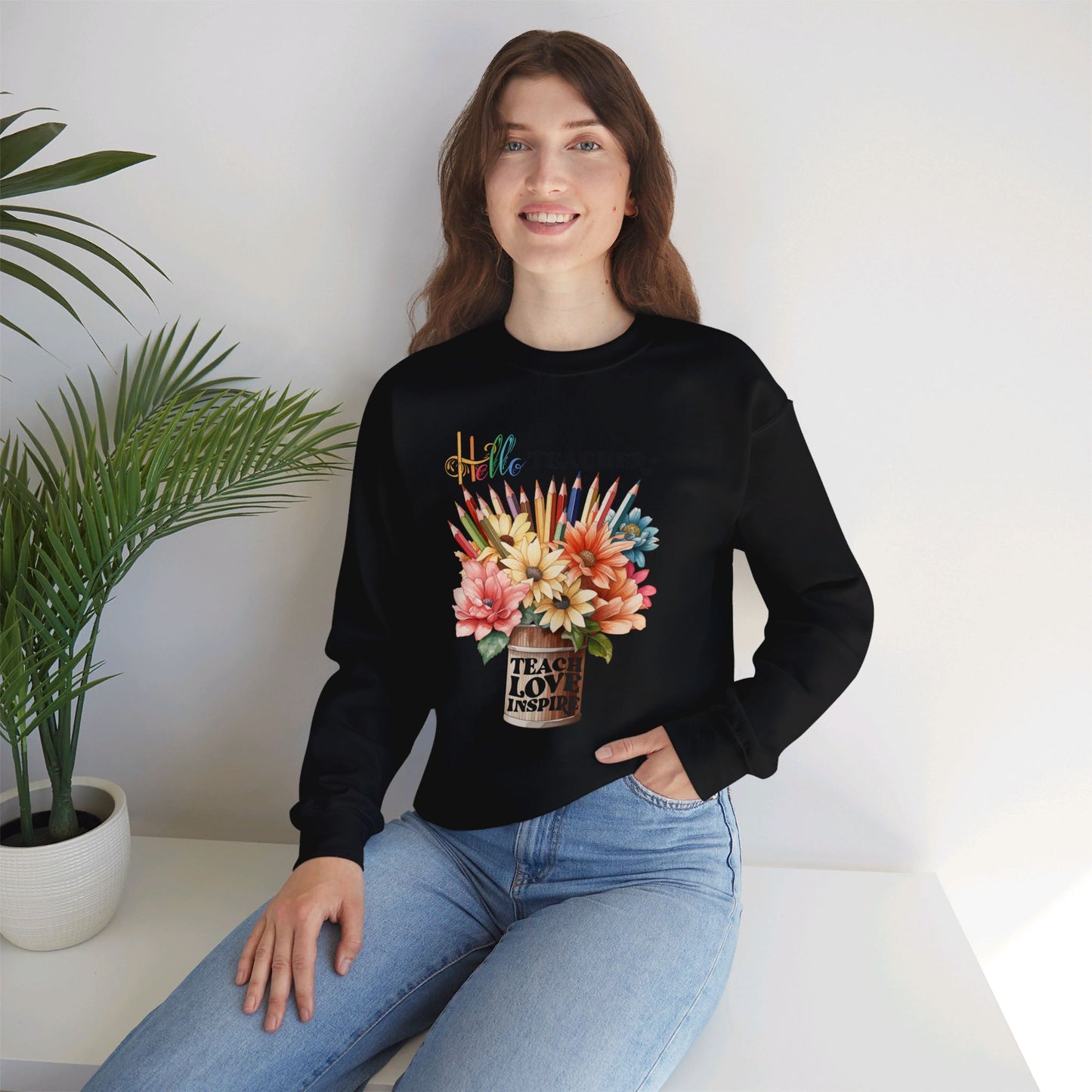 We Love Teachers Sweatshirt, Back To school unisex heavy blend crewneck sweatshirt, Teacher Back To school Sweatshirt. First Day Vibes Sweatshirt.