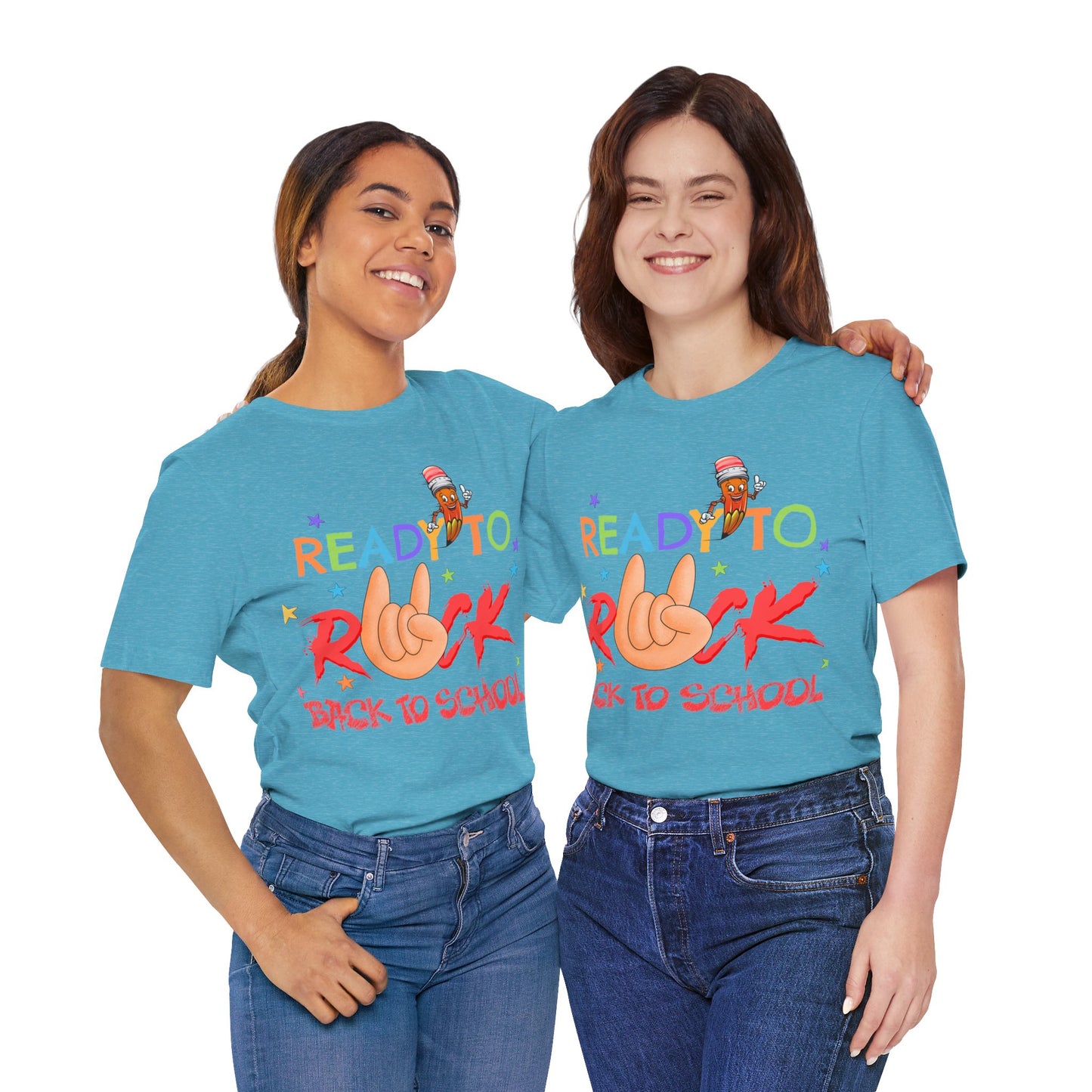 Ready To Rock T-Shirt, Back To School T-Shirt, Teach Love Inspire Teacher Shirt, Teacher Back To school unisex jersey short sleeve.First Day Vibes T-Shirt.