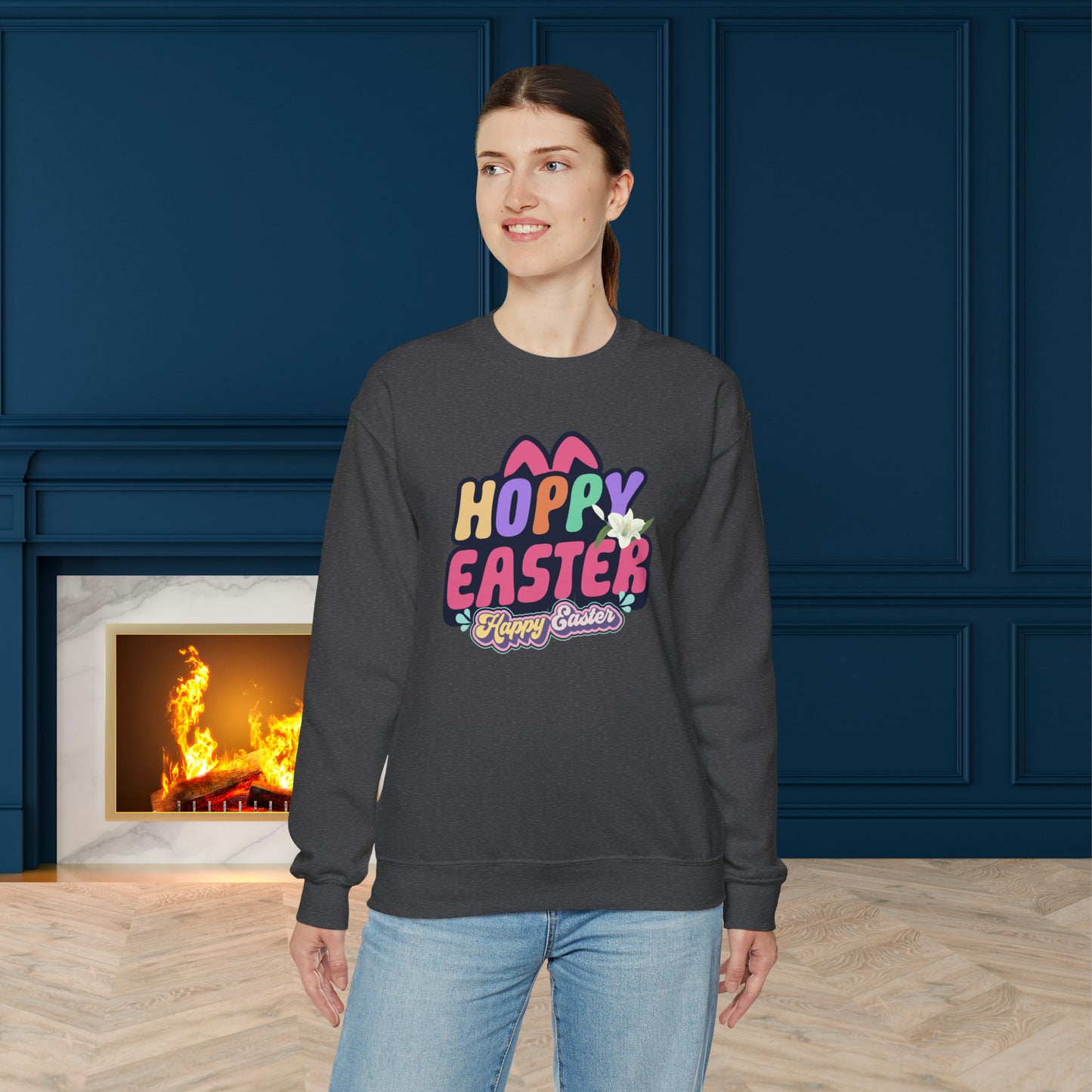 Happy easter Unisex Crewneck Sweatshirt