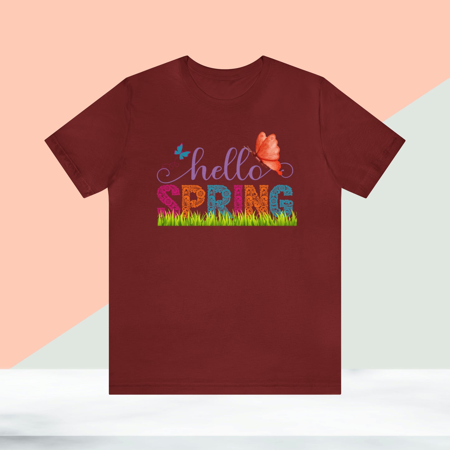 Hello Spring Unisex T-shirt, Spring Vibes Trendy Shirt.