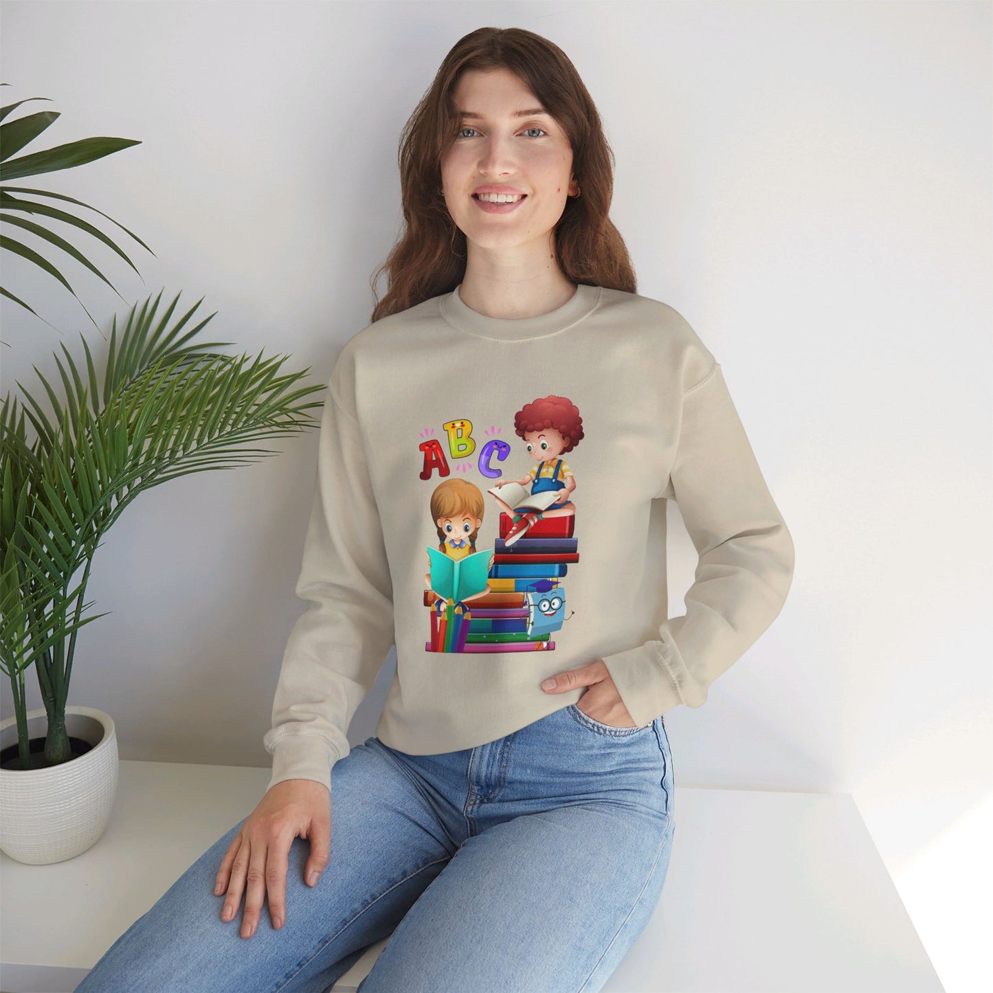 We Love Teachers Sweatshirt, Back To school unisex heavy blend crewneck sweatshirt, Teacher Back To school Sweatshirt. First Day Vibes Sweatshirt.