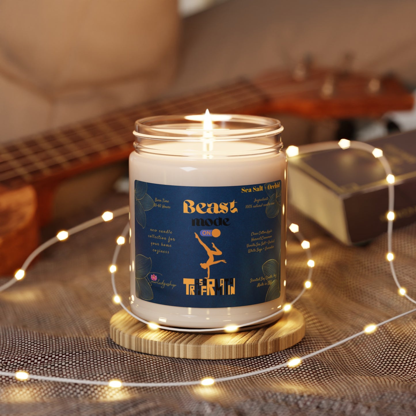 Beast Mode On Yoga Scented Soy Candle, 9oz,Yoga , CuteCandle, Mindful Gift, Yoga lovers candle, Yoga Instructor Gift, Gift For Yoga lovers, Gift For Yogi.