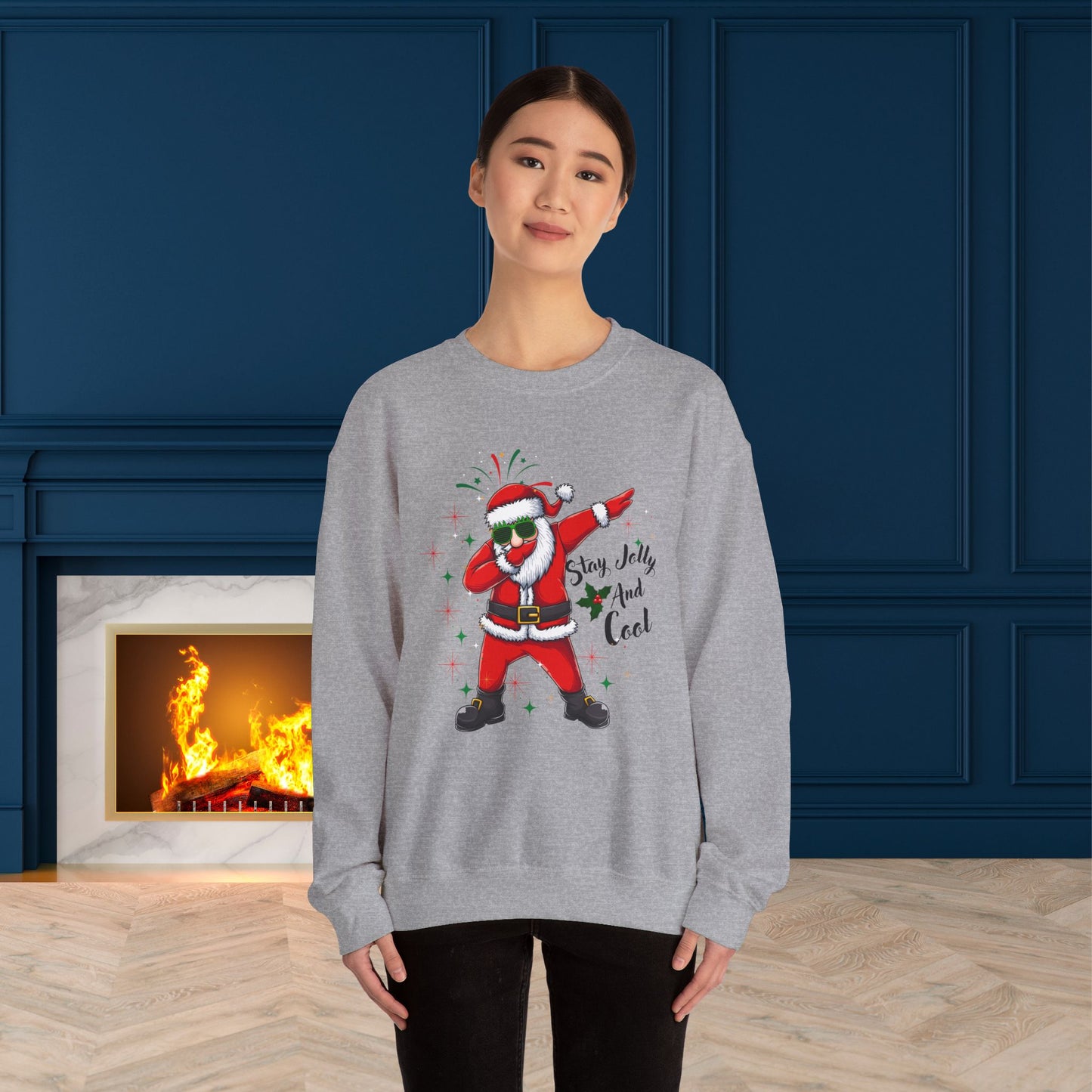 Stay Jolly And Cool Christmas Sweatshirt - Unisex Heavy Blend, Merry Christmas, Festive, Christmas Gift, Crewneck, merry Christmas Sweatshirt, Christmas Sweatshirt Christmas Gift, Festive Sweatshirt.