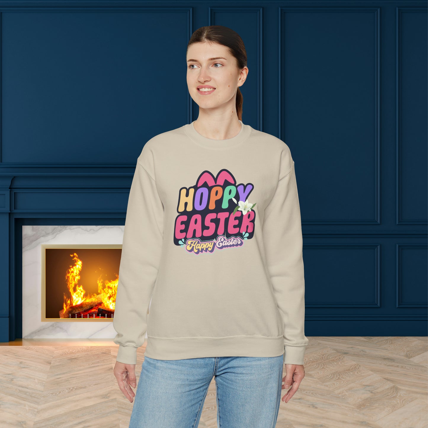 Happy easter Unisex Crewneck Sweatshirt