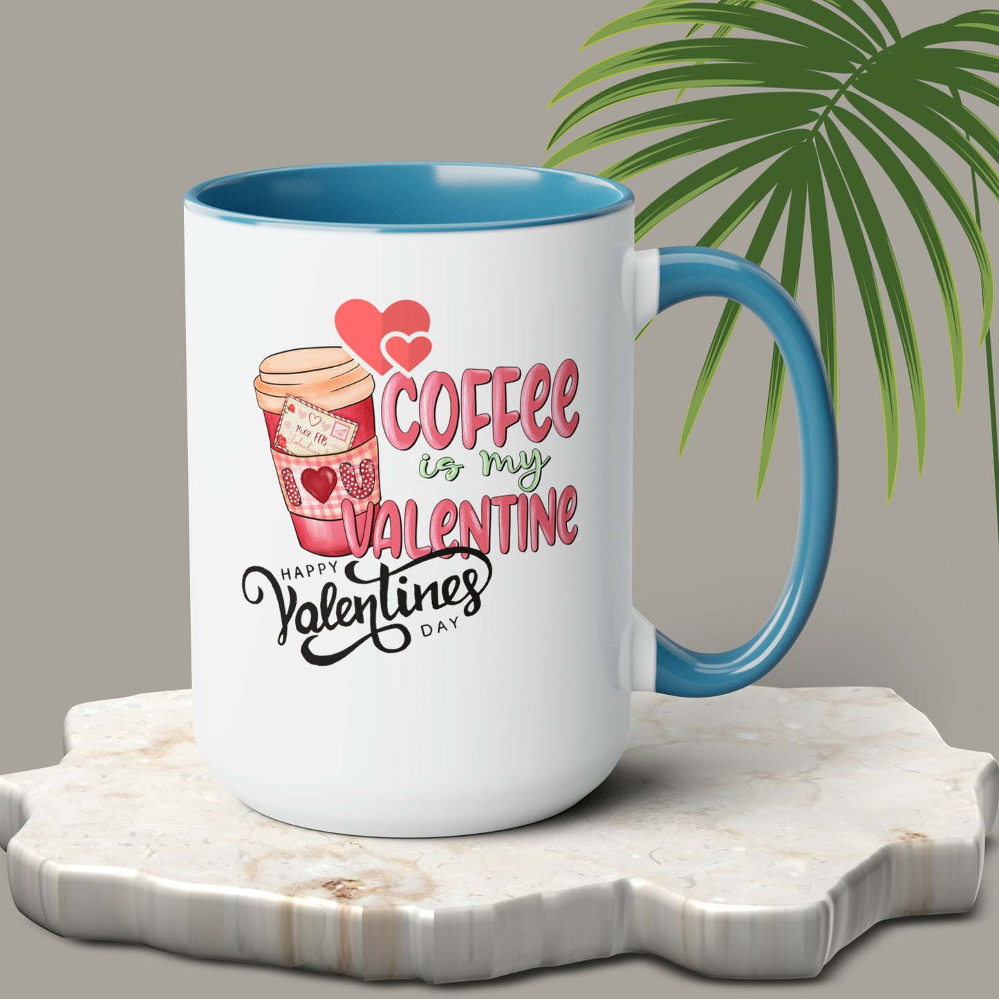 Happy valentines day Two-Tone Coffee Mugs, 15oz