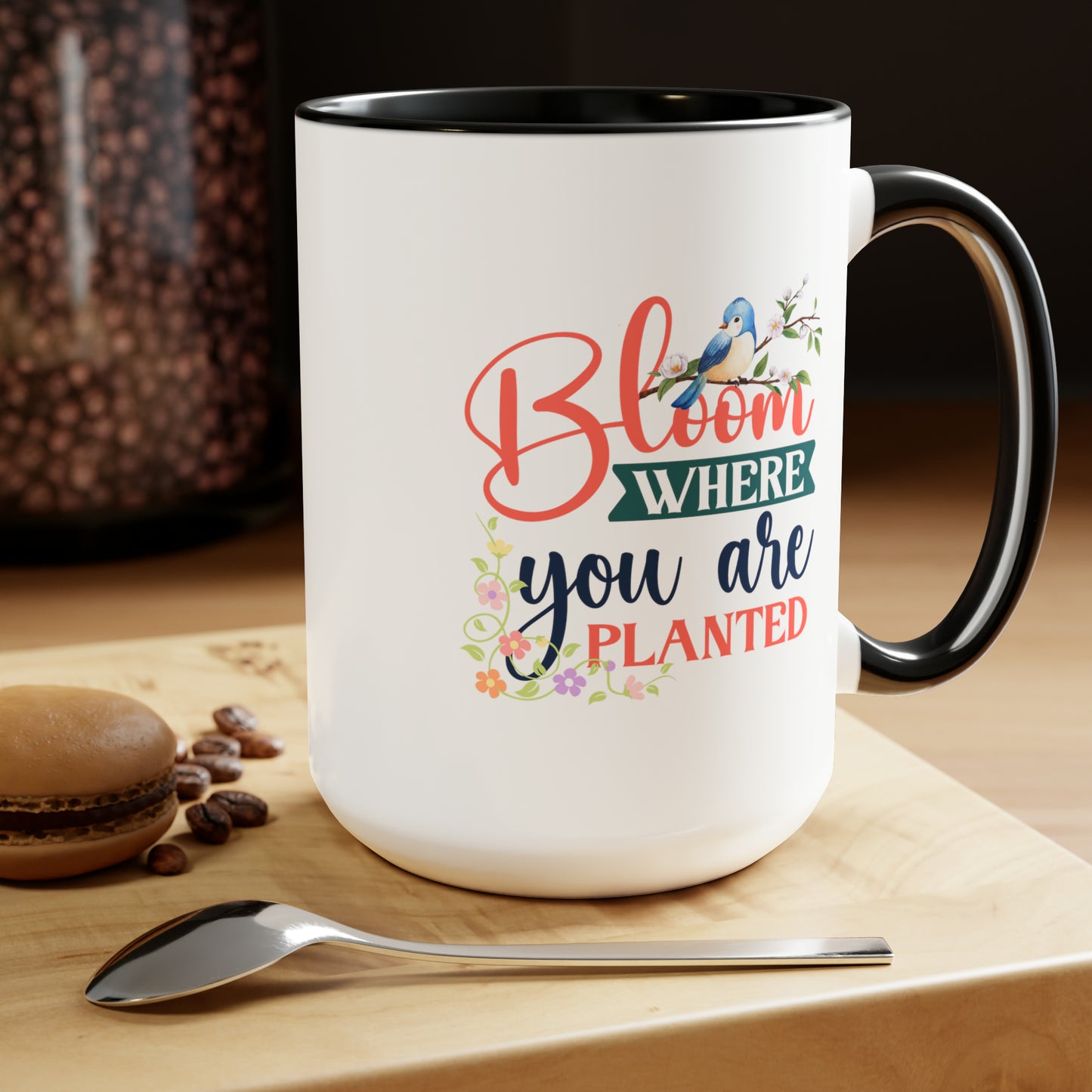 Spring time two-Tone Coffee Mugs, 15oz