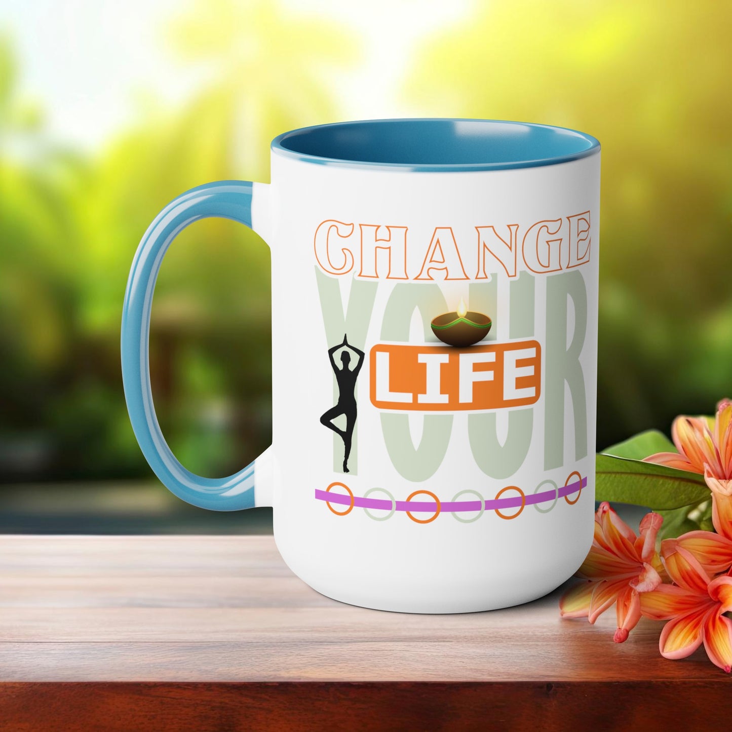 Change your Life Yoga Coffee Mug, Cute Yoga Coffee Mug, Yoga lovers Coffee Mug, Yoga Instructor Gift, Gift For Yoga lover, Gift For Yogi.