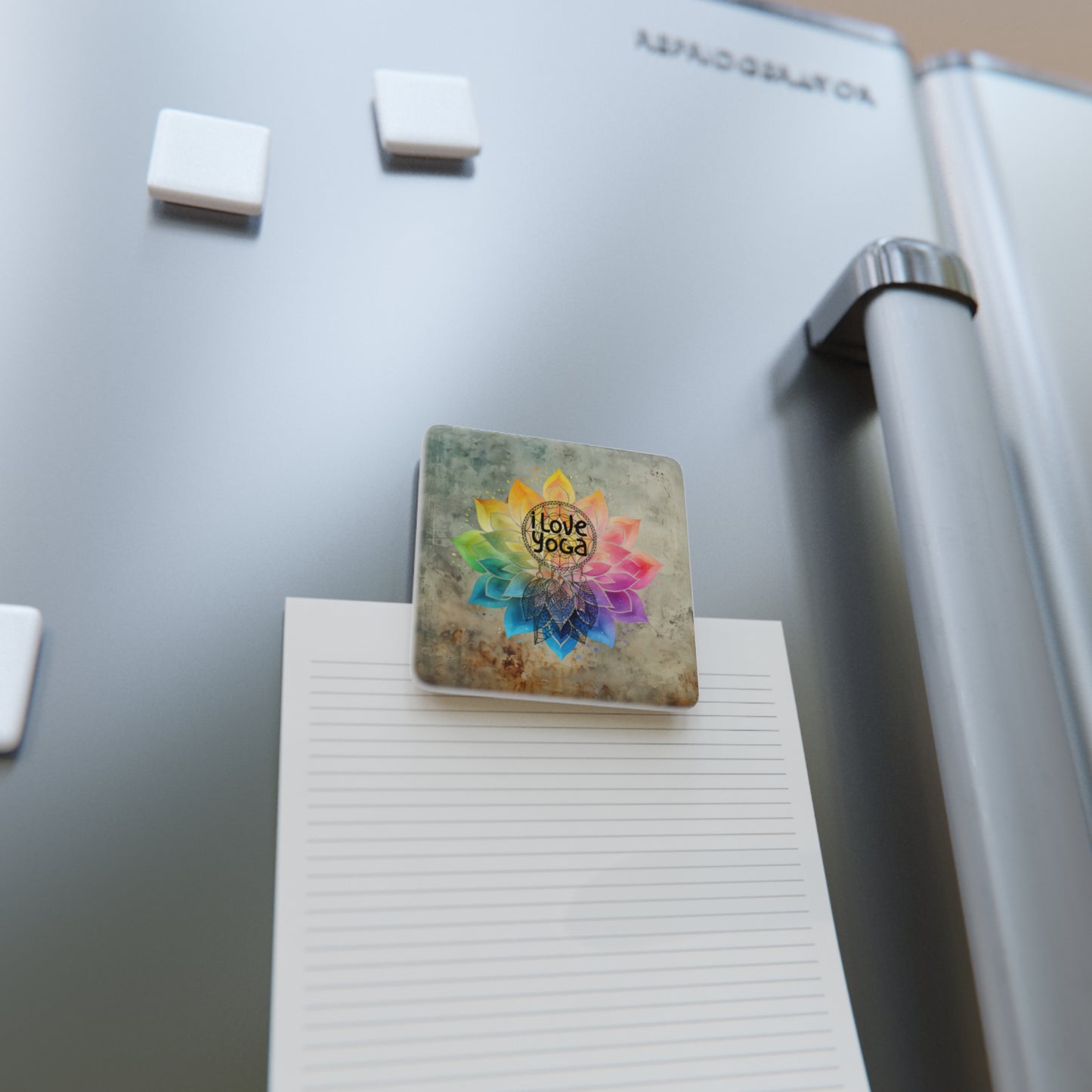 I Love Yoga Porcelain Magnet, Square, Cute Porcelain Magnet, Mindful Gift, Yoga lovers Porcelain Magnet, Yoga Instructor Gift, Gift For Yoga lovers, Gift For Yogi.