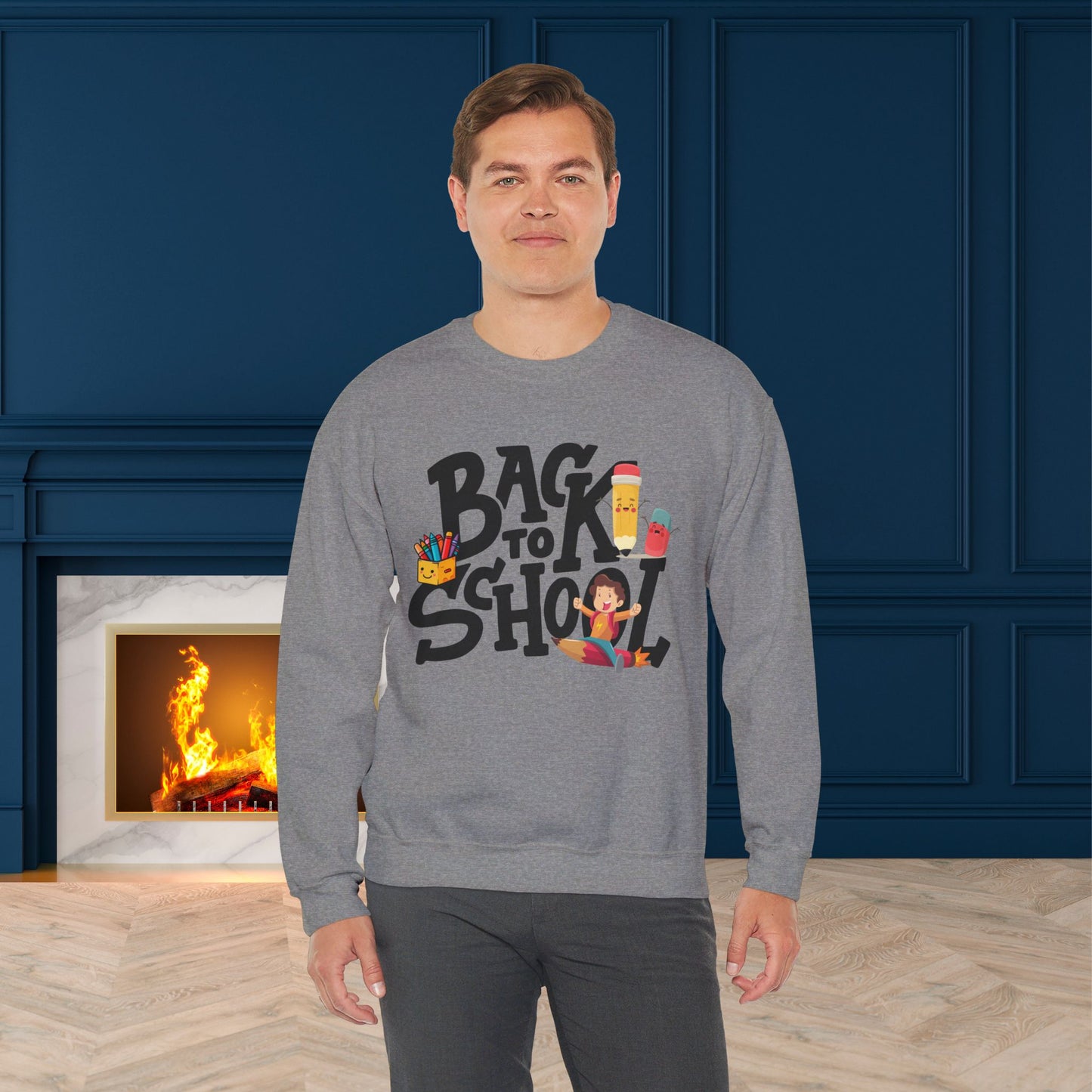 Back To school unisex heavy blend crewneck sweatshirt, We Love Teachers Sweatshirt,Teacher Back To school Sweatshirt. First Day Vibes Sweatshirt.