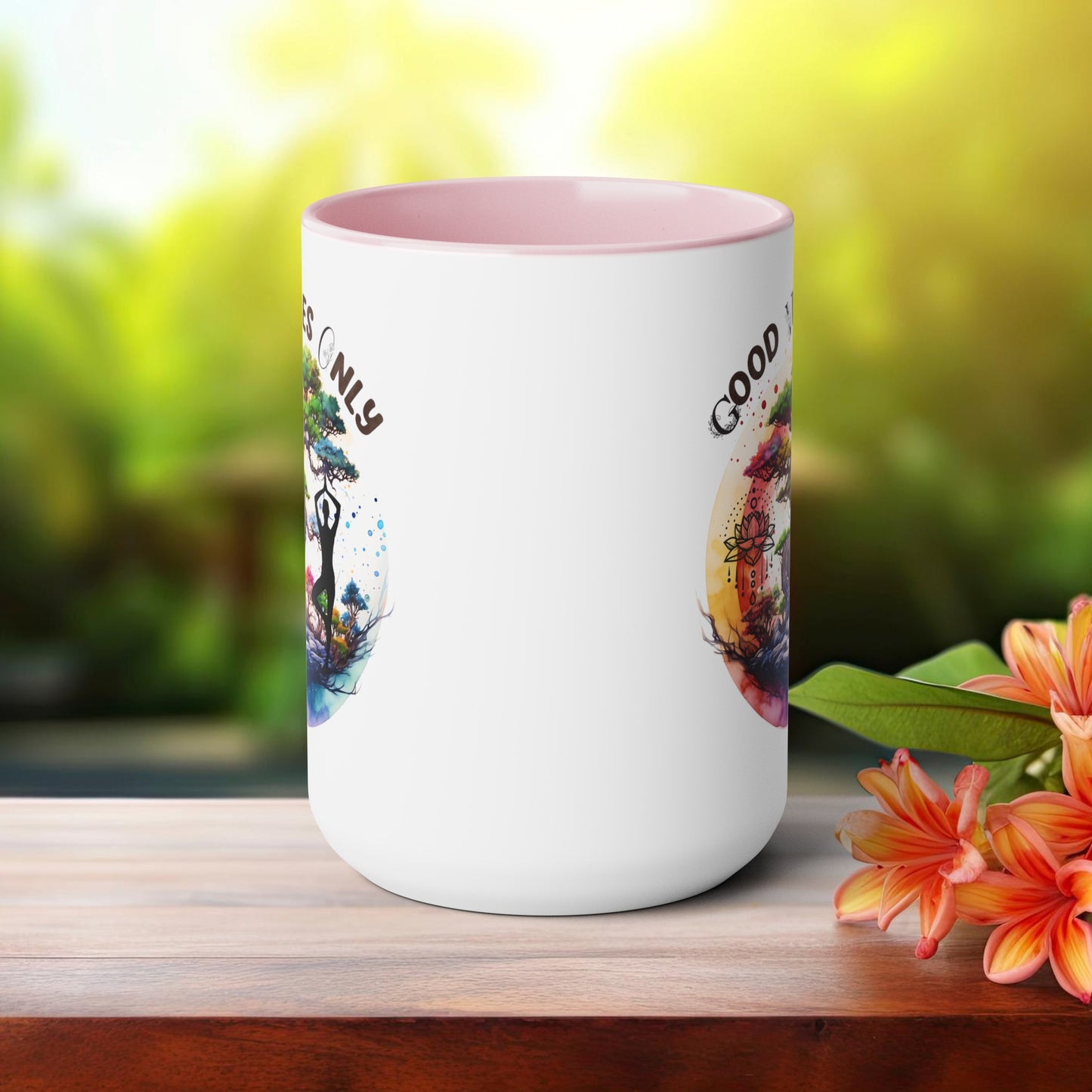Good Vibes Only Yoga Coffee Mug, Cute Yoga Coffee Mug, Yoga lovers Coffee Mug, Yoga Instructor Gift, Gift For Yoga lover, Gift For Yogi.