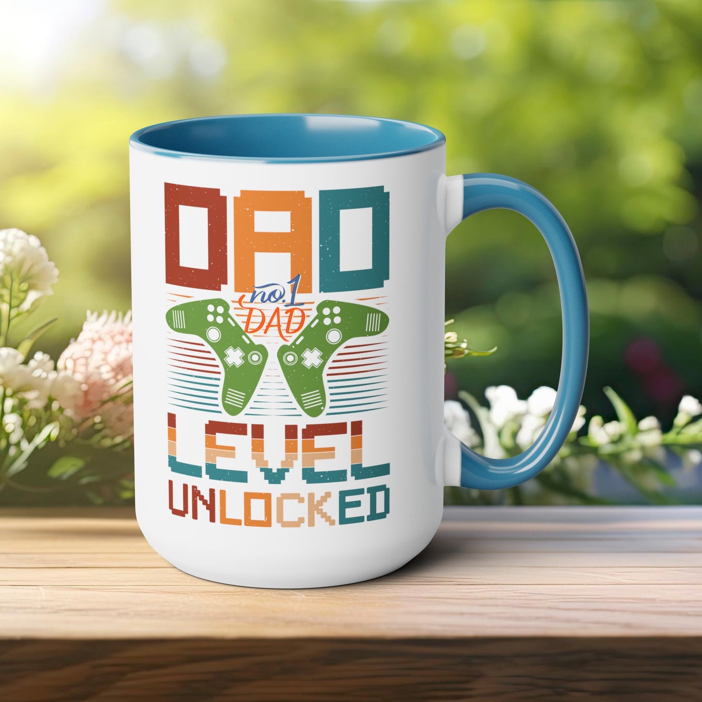 Happy father's dayTow-Tone Coffee Mug.15oz, Gift for Dad, Daddy's Coffee Mug