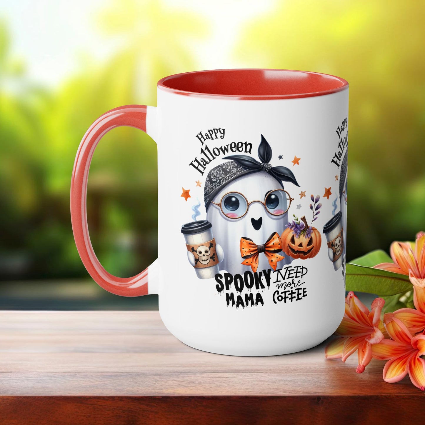 Spooky Mama Halloween Coffee Mug, Let's Go Halloween Coffee Mug, Trick or Treat Halloween Coffee Mug, Cute Ghost Coffee Mug, Spooky Season Halloween Coffee Mug.