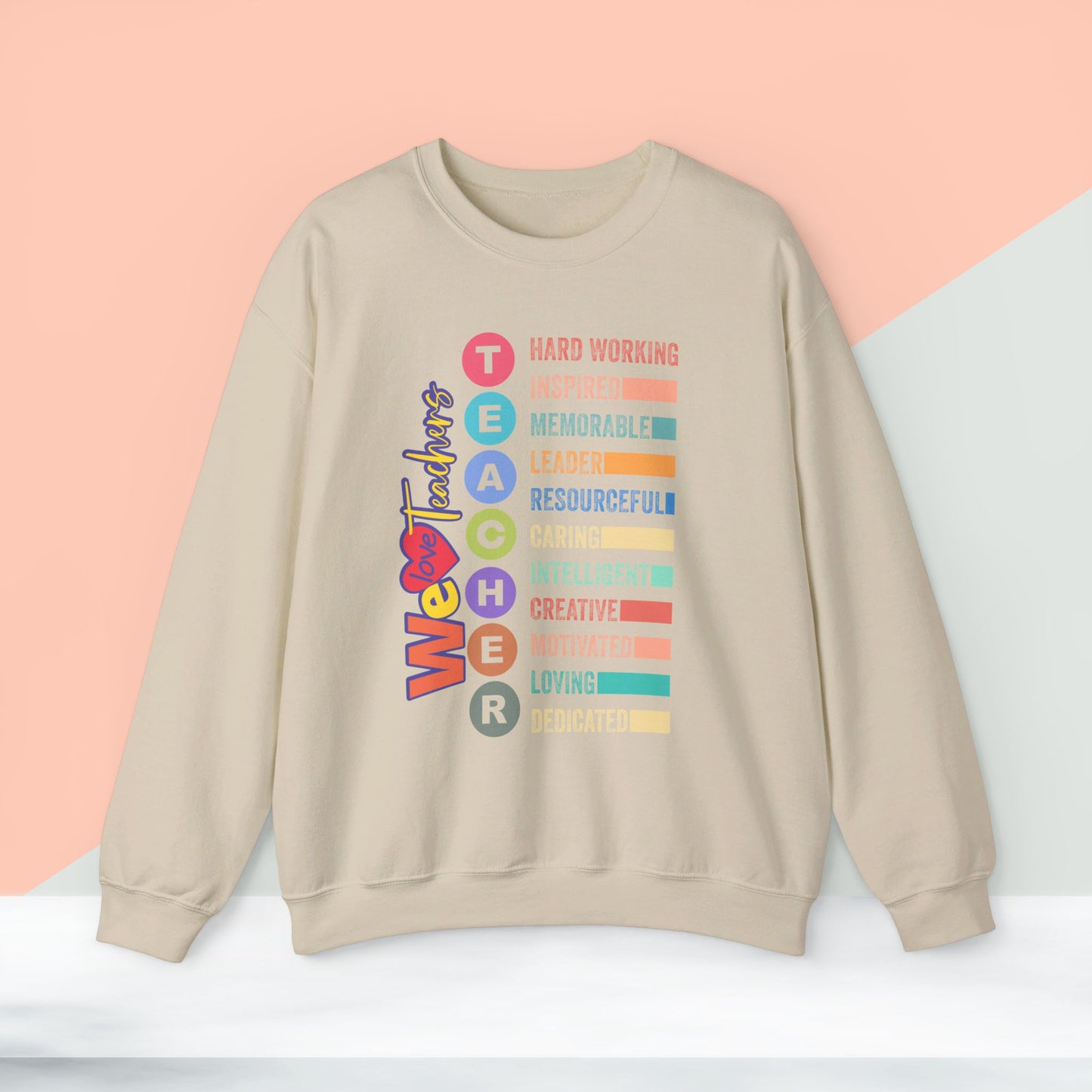 Back To school unisex heavy blend crewneck sweatshirt, We Love Teachers Sweatshirt,Teacher Back To school Sweatshirt. First Day Vibes Sweatshirt.