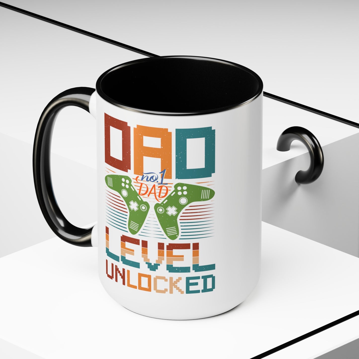 Happy father's dayTow-Tone Coffee Mug.15oz, Gift for Dad, Daddy's Coffee Mug