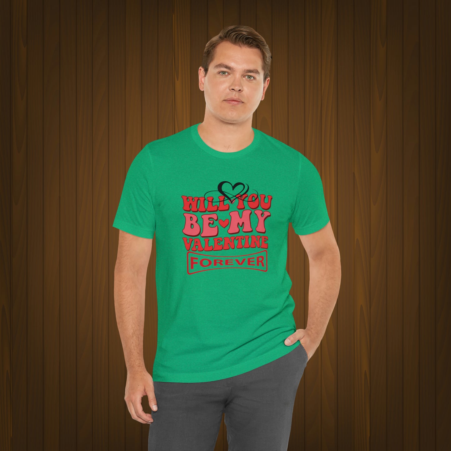 Happy valentines day Unisex Jersey Short Sleeve Tee