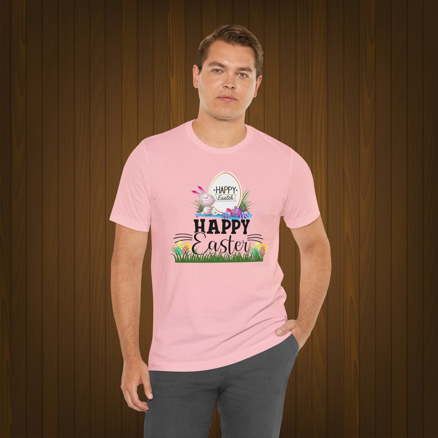 Happy Easter Unisex Jersey Short Sleeve Tee