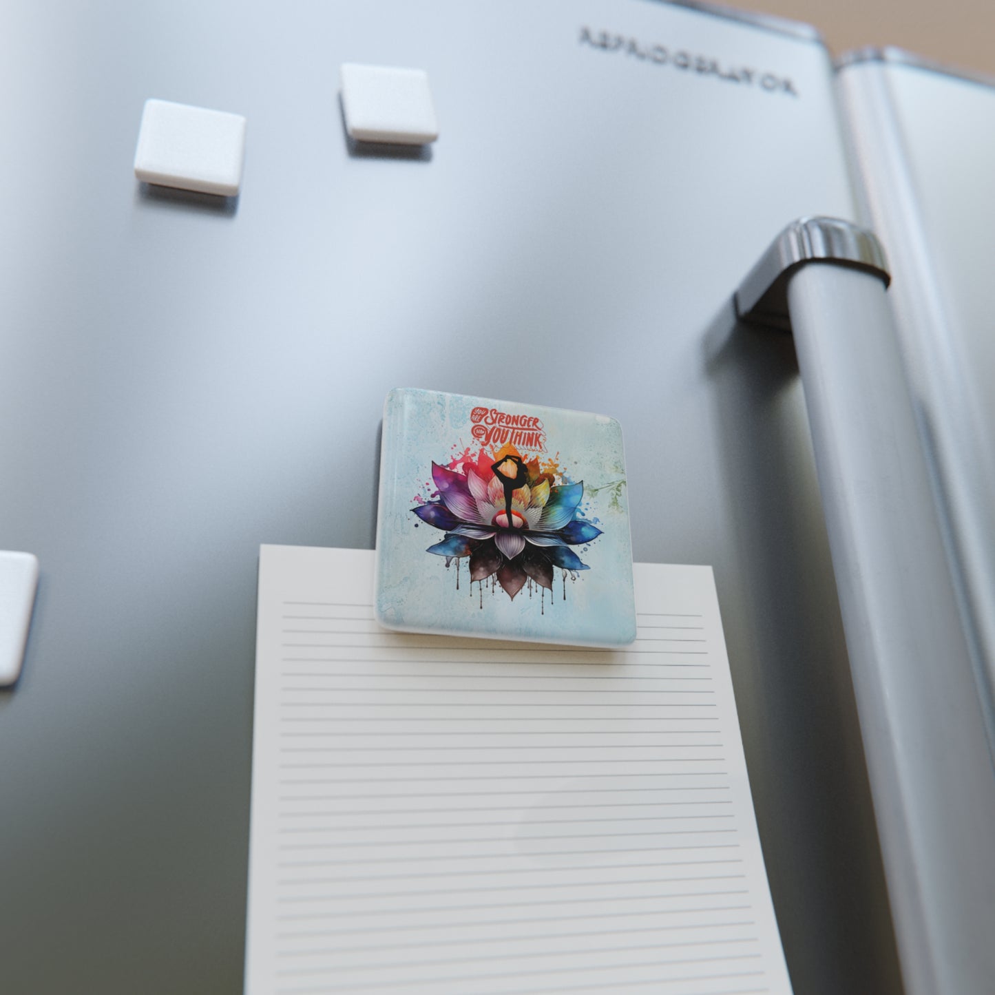 You Are stronger Then You Think Yoga Porcelain Magnet, Square, Cute Porcelain Magnet, Mindful Gift, Yoga lovers Porcelain Magnet, Yoga Instructor Gift, Gift For Yoga lovers, Gift For Yogi.