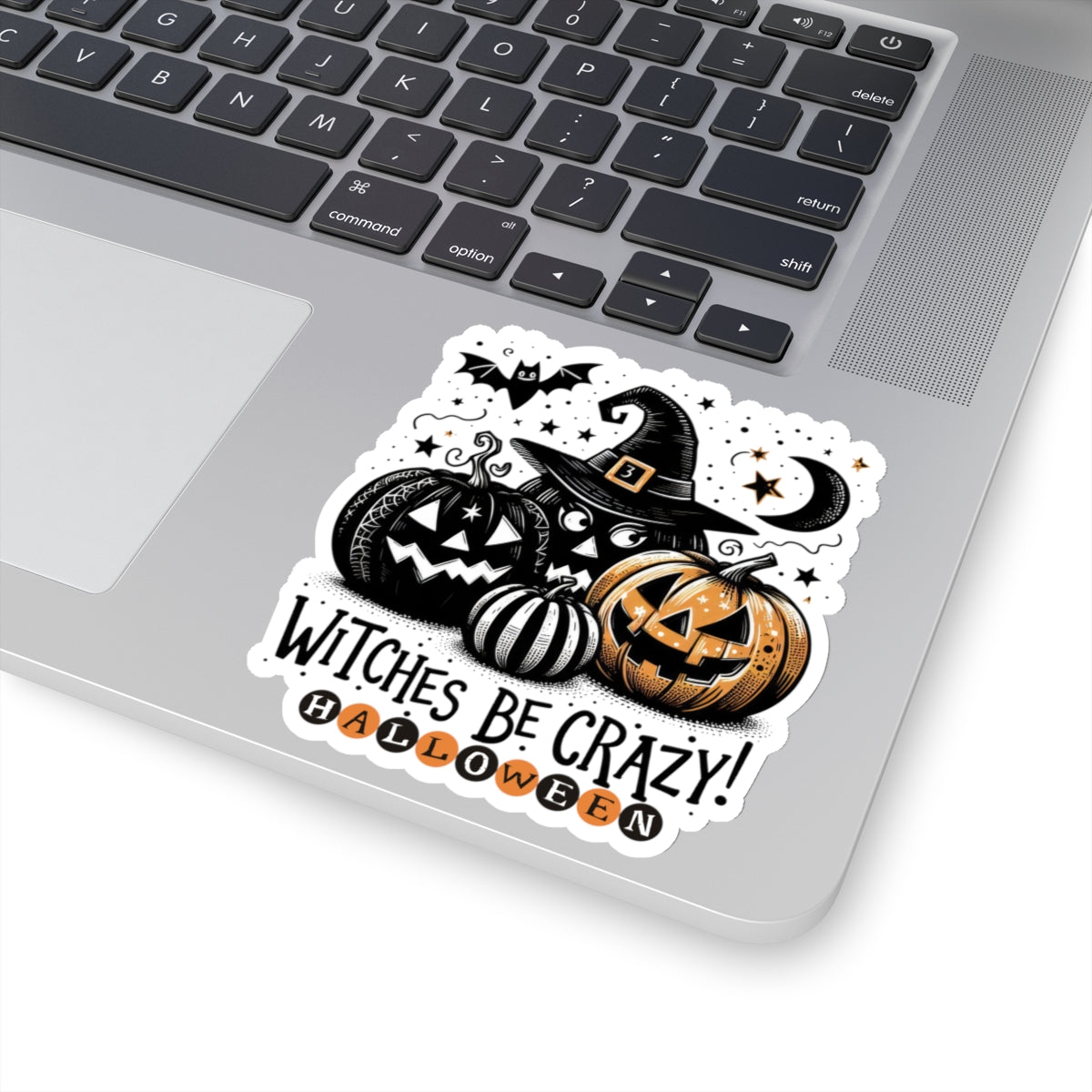 Witches Be Crazy Kiss-Cut Stickers, Happy Halloween Kiss-Cut Stickers, Spooky Season Kiss-Cut Stickers, Cute Cat Halloween Kiss-Cut Stickers.