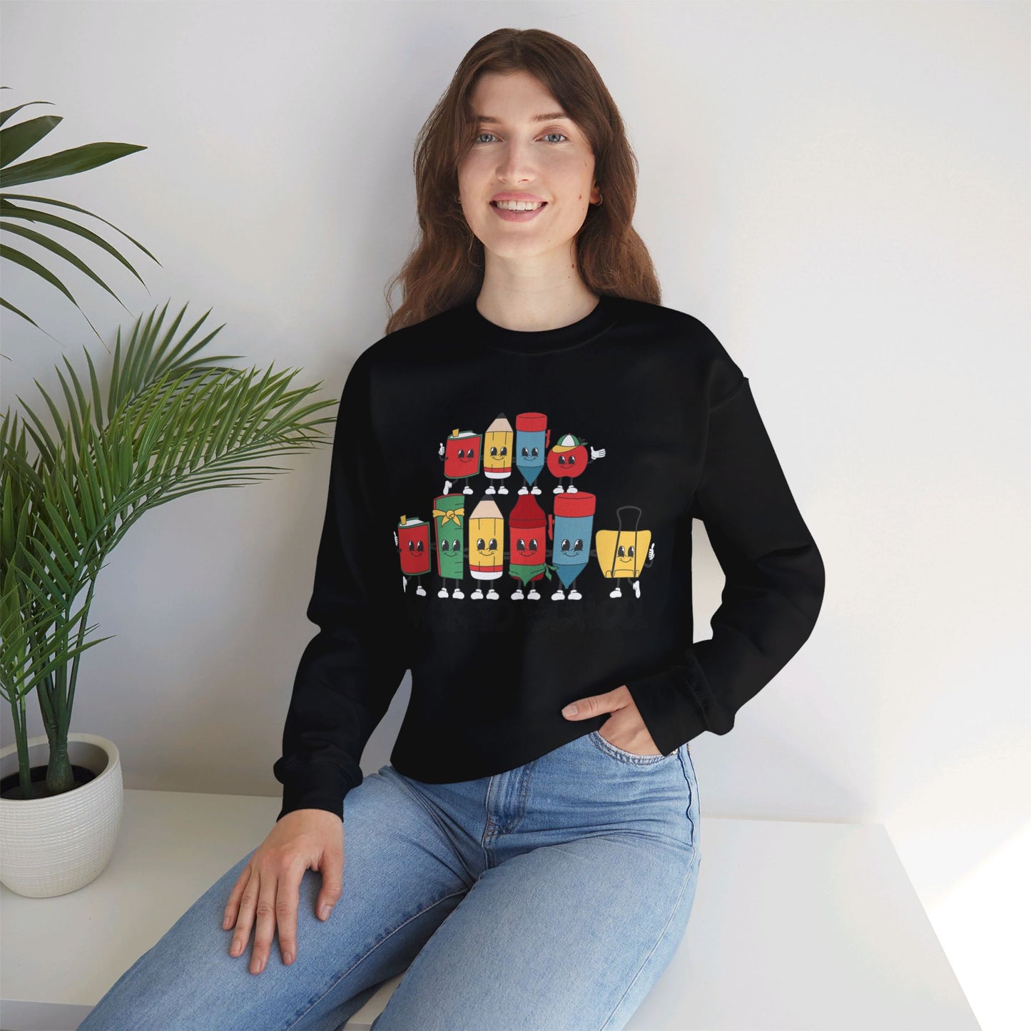 Back To school unisex heavy blend crewneck sweatshirt, We Love Teachers Sweatshirt,Teacher Back To school Sweatshirt. First Day Vibes Sweatshirt.