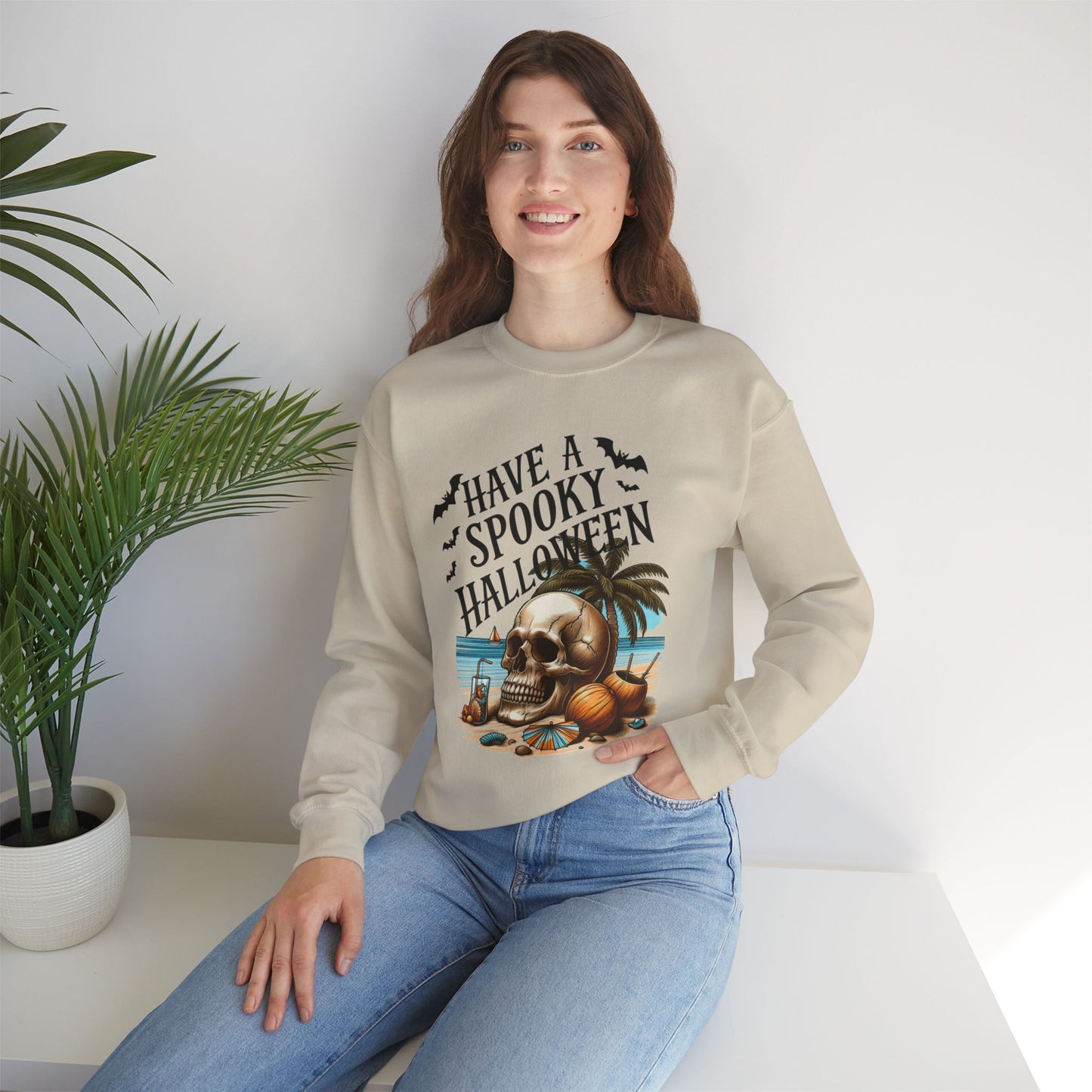 Have A Spooky Halloween Sweatshirt, Happy Halloween Sweatshirt - Unisex Heavy Blend Crewneck, Halloween Sweatshirt, Cute Spooky Ghost sweatshirt.