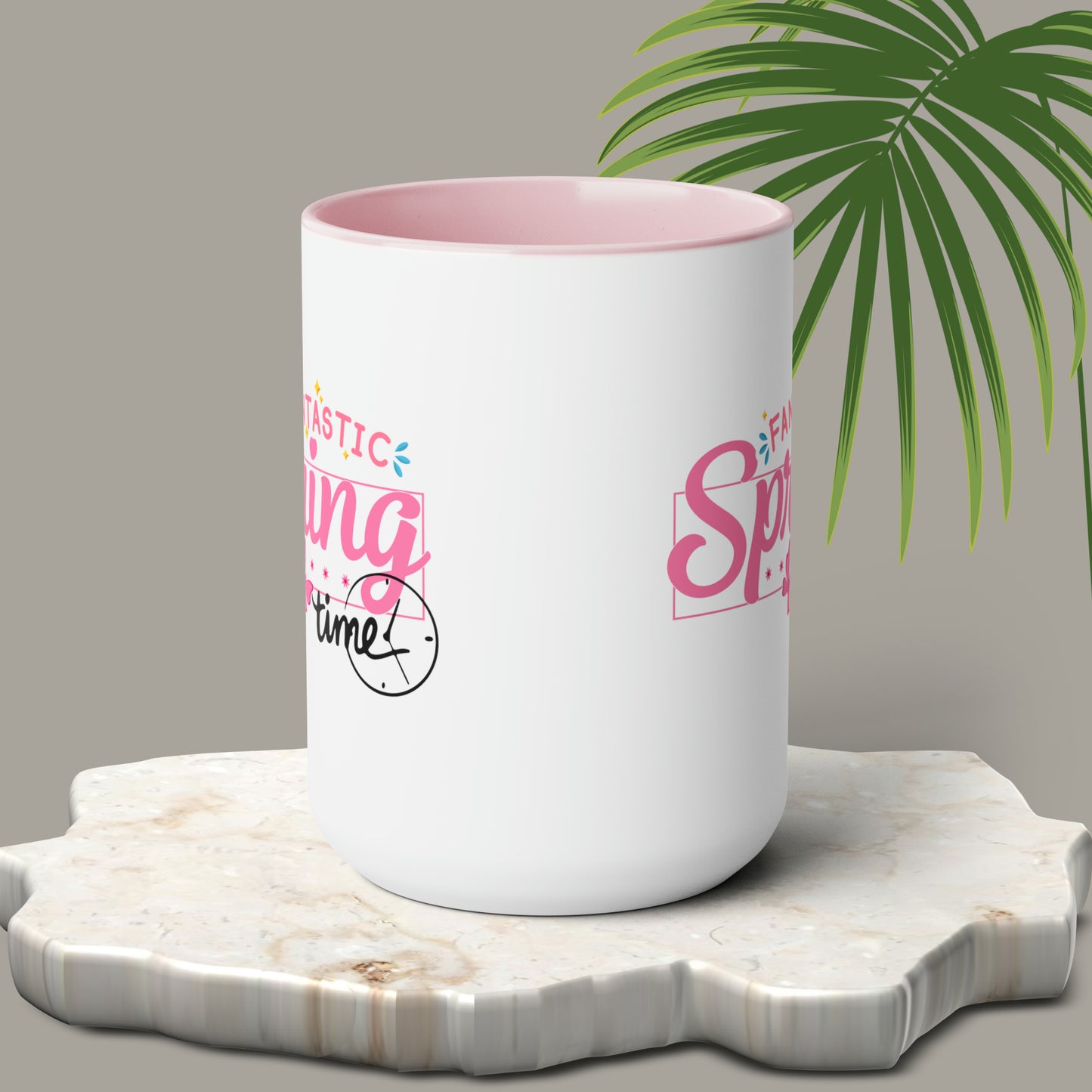 Spring Time two-Tone Coffee Mugs, 15oz
