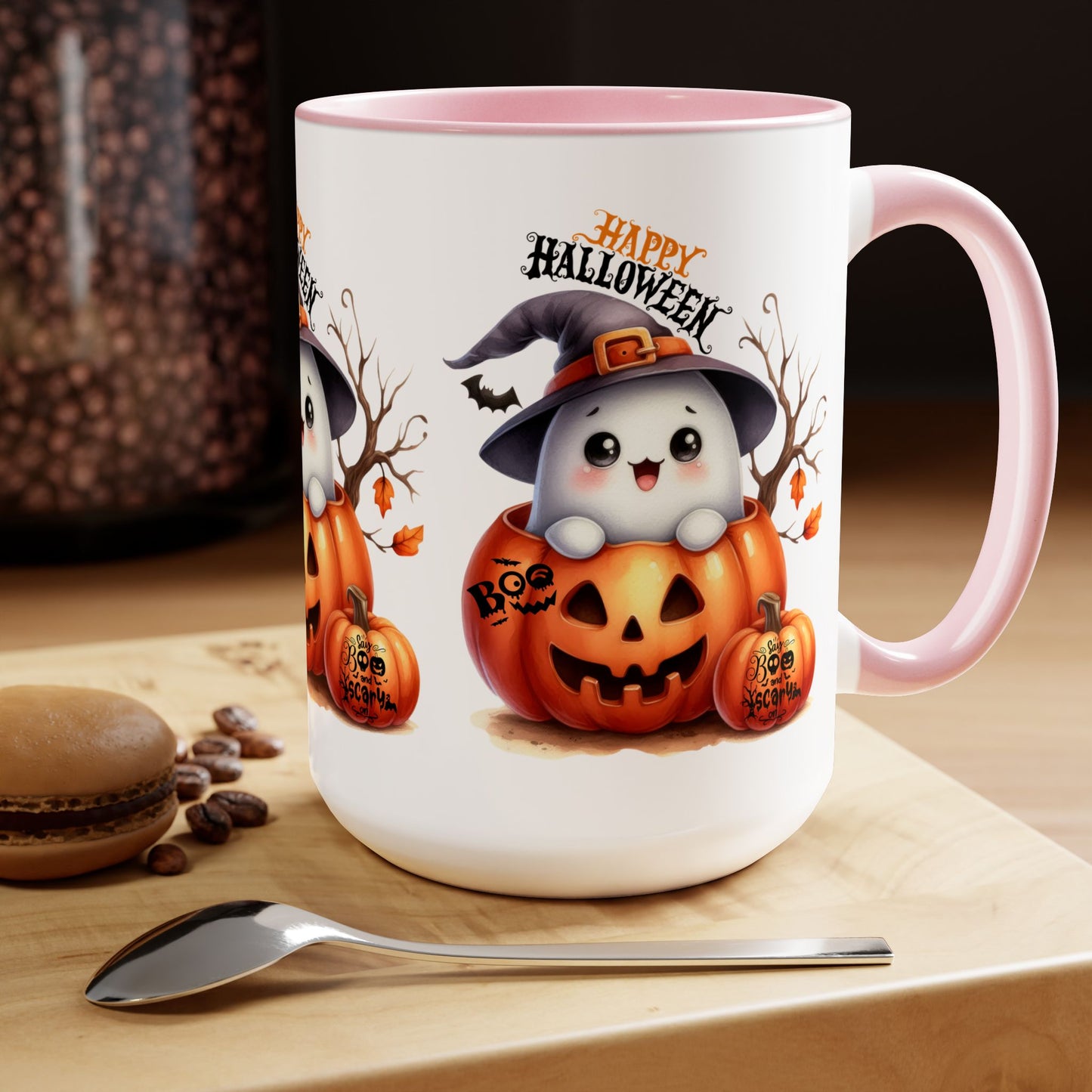 Happy Halloween Coffee Mug, Let's Go Halloween Coffee Mug, Trick or Treat Halloween Coffee Mug, Cute Skeleton Coffee Mug, Spooky Season Halloween Coffee Mug.