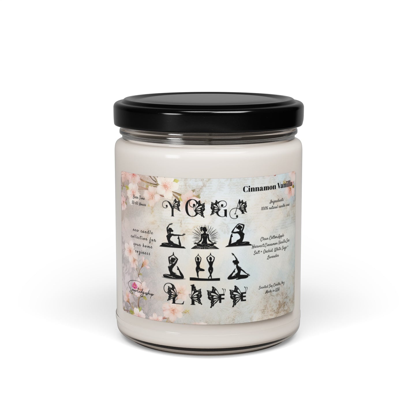 Yoga Life Yoga Scented Soy Candle, 9oz,Yoga , CuteCandle, Mindful Gift, Yoga lovers candle, Yoga Instructor Gift, Gift For Yoga lovers, Gift For Yogi.