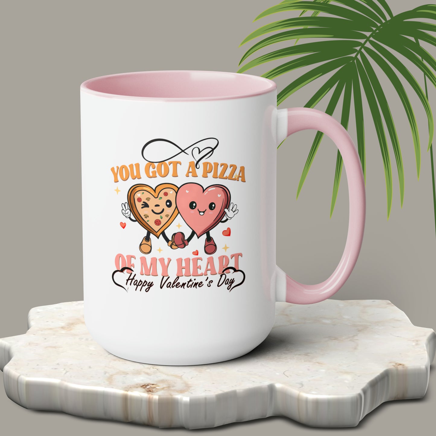 Happy valentines day Two-Tone Coffee Mugs, 15oz