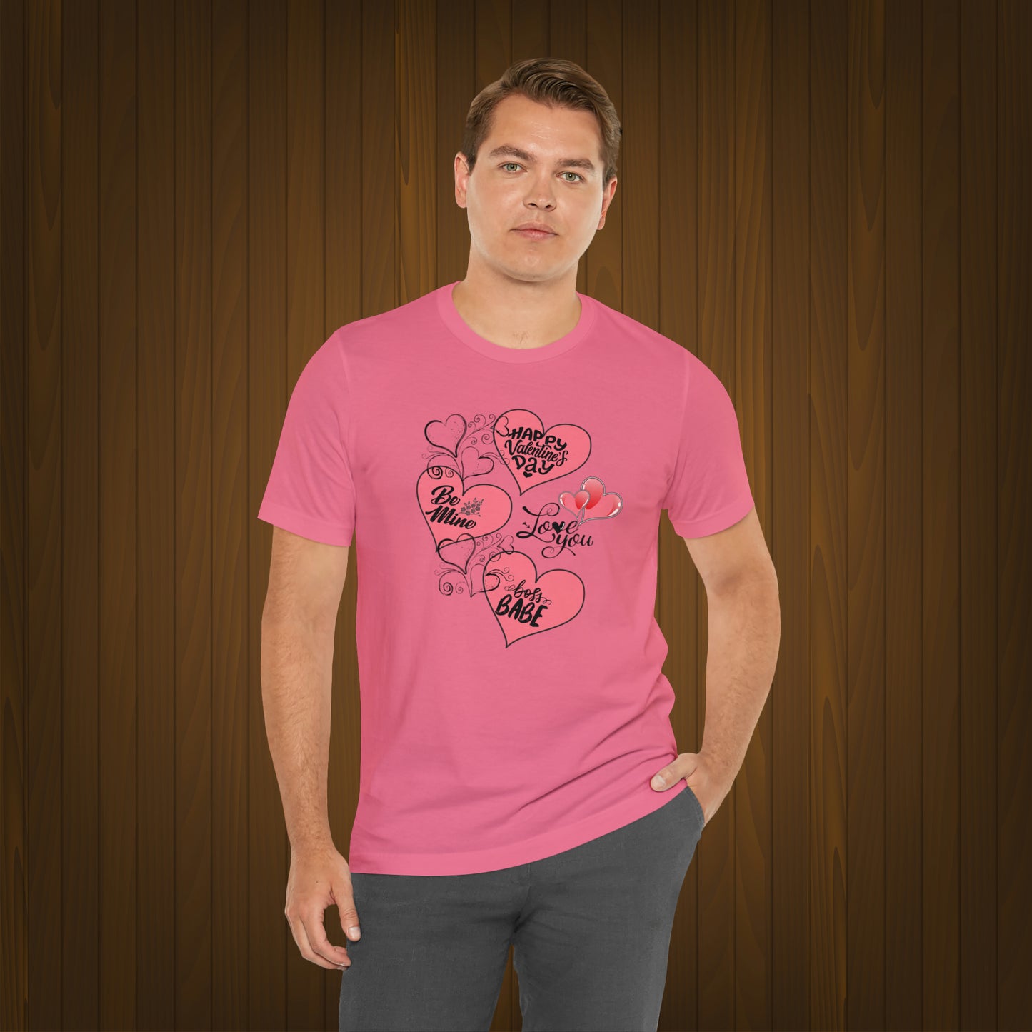 Happy valentines day Unisex Jersey Short Sleeve Tee