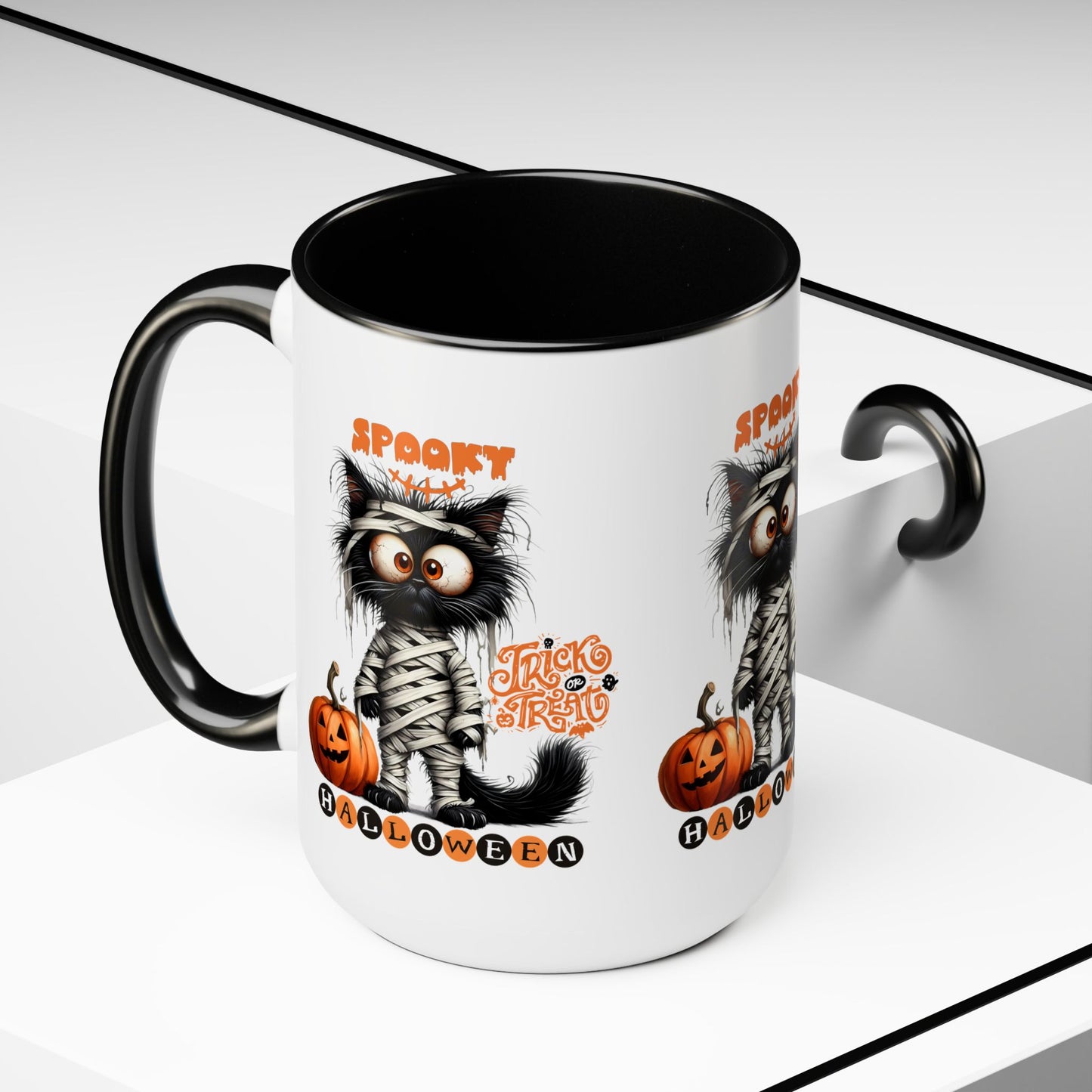 Spooky Halloween Coffee Mug, Let's Go Halloween Coffee Mug, Trick or Treat Halloween Coffee Mug, Cute Ghost Coffee Mug, Spooky Season Halloween Coffee Mug.