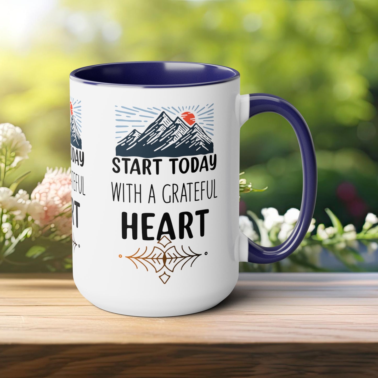 Start Today With A Grateful Heart Yoga coffee Mug, Yoga lovers Coffee mug, Yoga Instructor Gift, Gift For Yoga lover, Gift For Yogi.