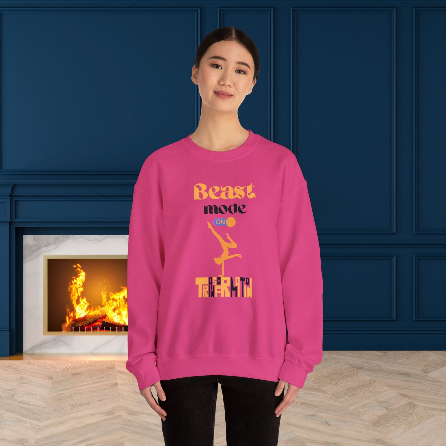 Beast Mode On Yoga unisex heavy blend crewneck sweatshirt,Yoga workout Sweatshirt,Yoga lovers Sweatshirt, Yoga Instructor Gift, Gym Sweatshirt, Gift For Yoga lovers, Gift For Yogi.