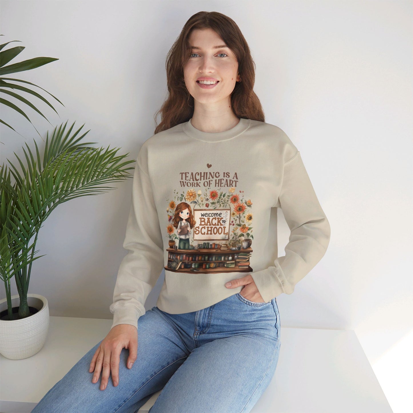 We Love Teachers Sweatshirt, Back To school unisex heavy blend crewneck sweatshirt, Teacher Back To school Sweatshirt. First Day Vibes Sweatshirt.